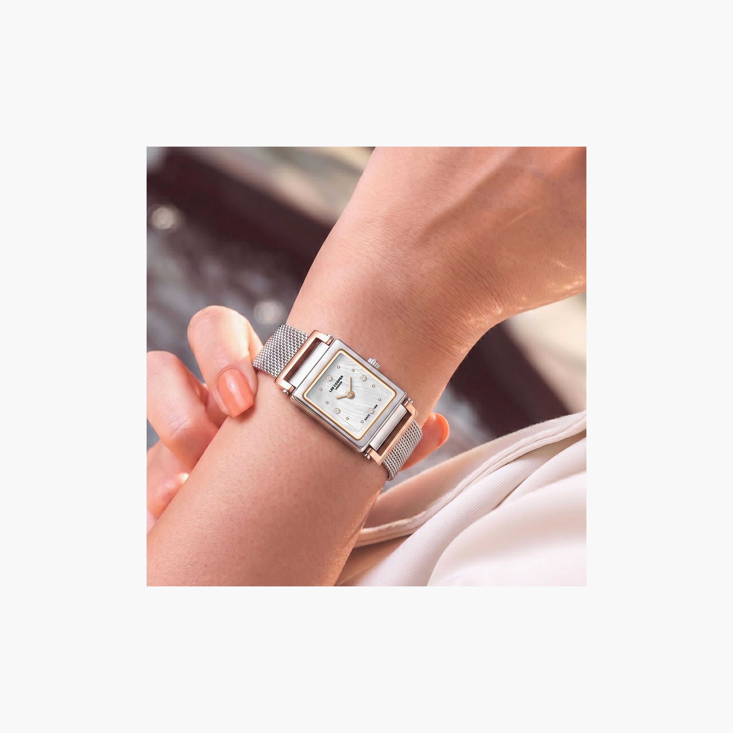 Lee Cooper Women's 30 MM Analog White Dial Mesh Strap | LC08386-520-women-watchesandjewellery-watches-image-7