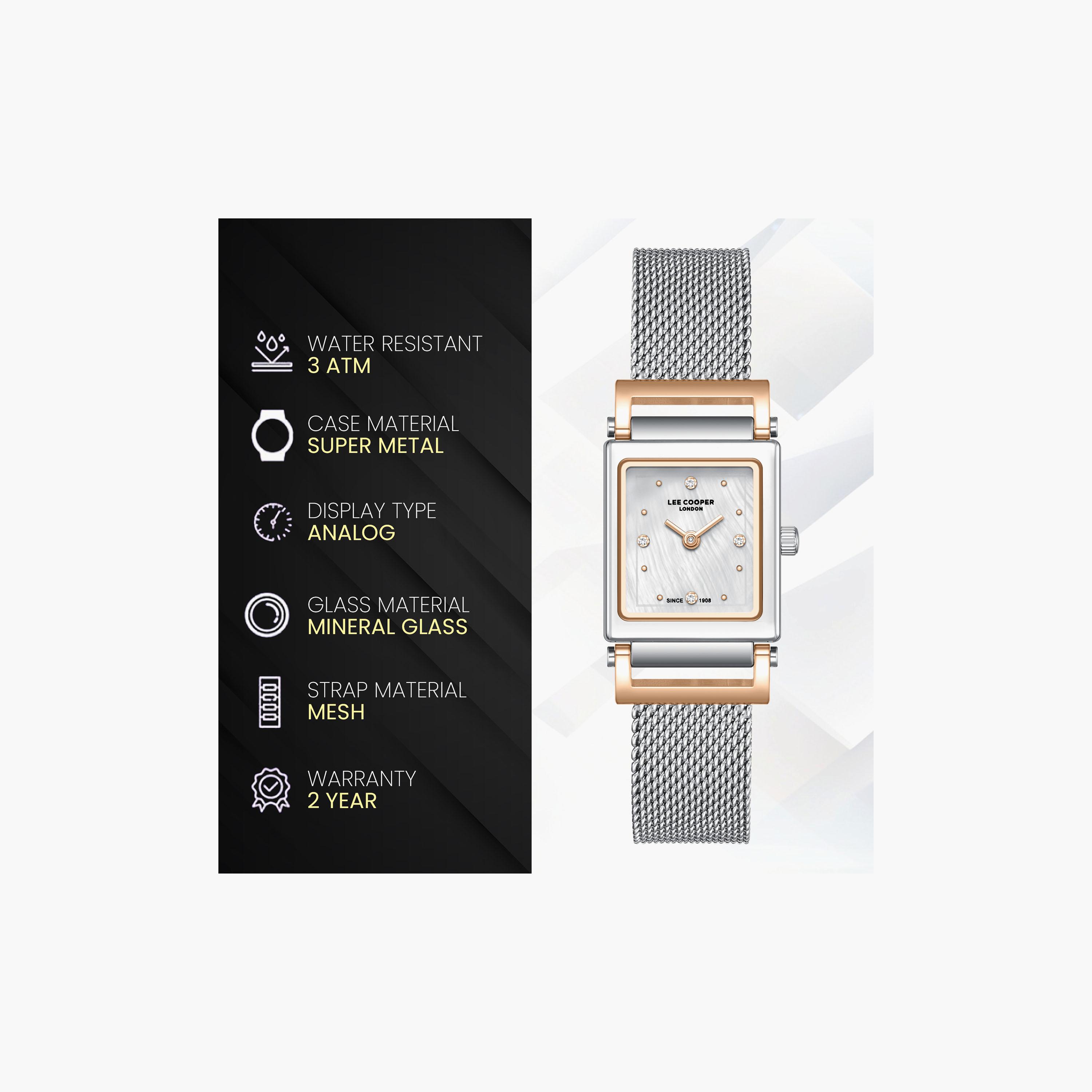 Lee Cooper Women's 30 MM Analog White Dial Mesh Strap | LC08386-520-women-watchesandjewellery-watches-image-9