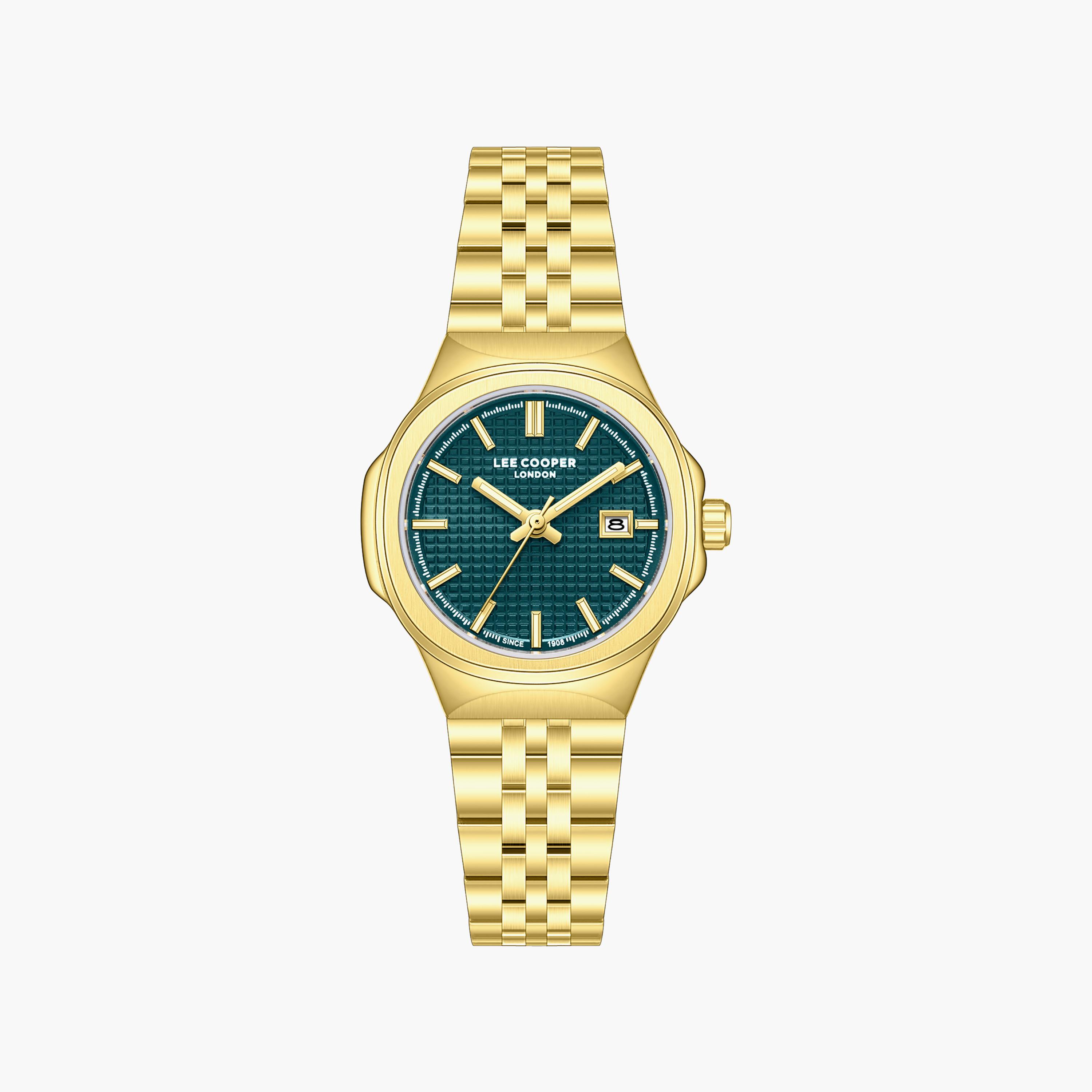 Lee Cooper Women's 30 MM Analog Gold Dial Metal Strap | LC08394-190-women-watchesandjewellery-watches-image-1
