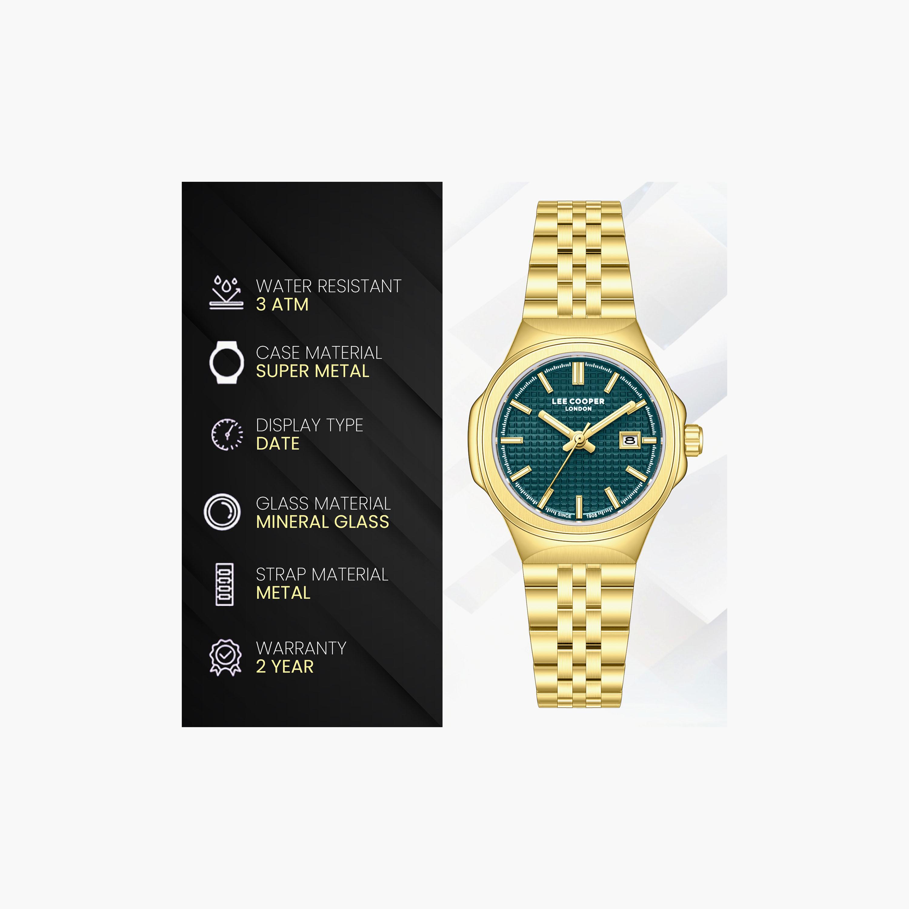 Lee Cooper Women's 30 MM Analog Gold Dial Metal Strap | LC08394-190-women-watchesandjewellery-watches-image-9