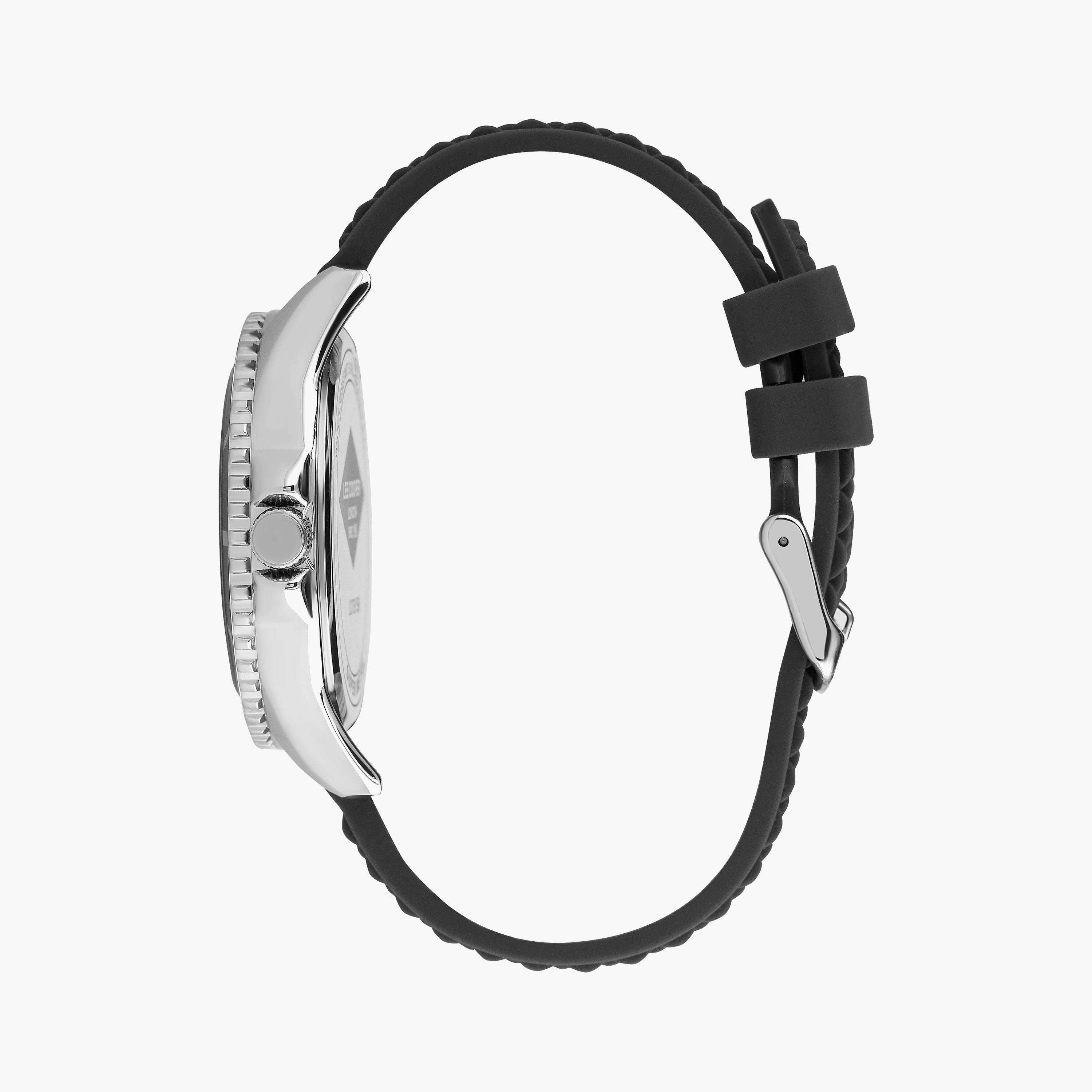 Lee Cooper Men's 45 MM Analog Black Dial Silicone Strap | LC07361-360-men-watchesandjewellery-watches-image-2