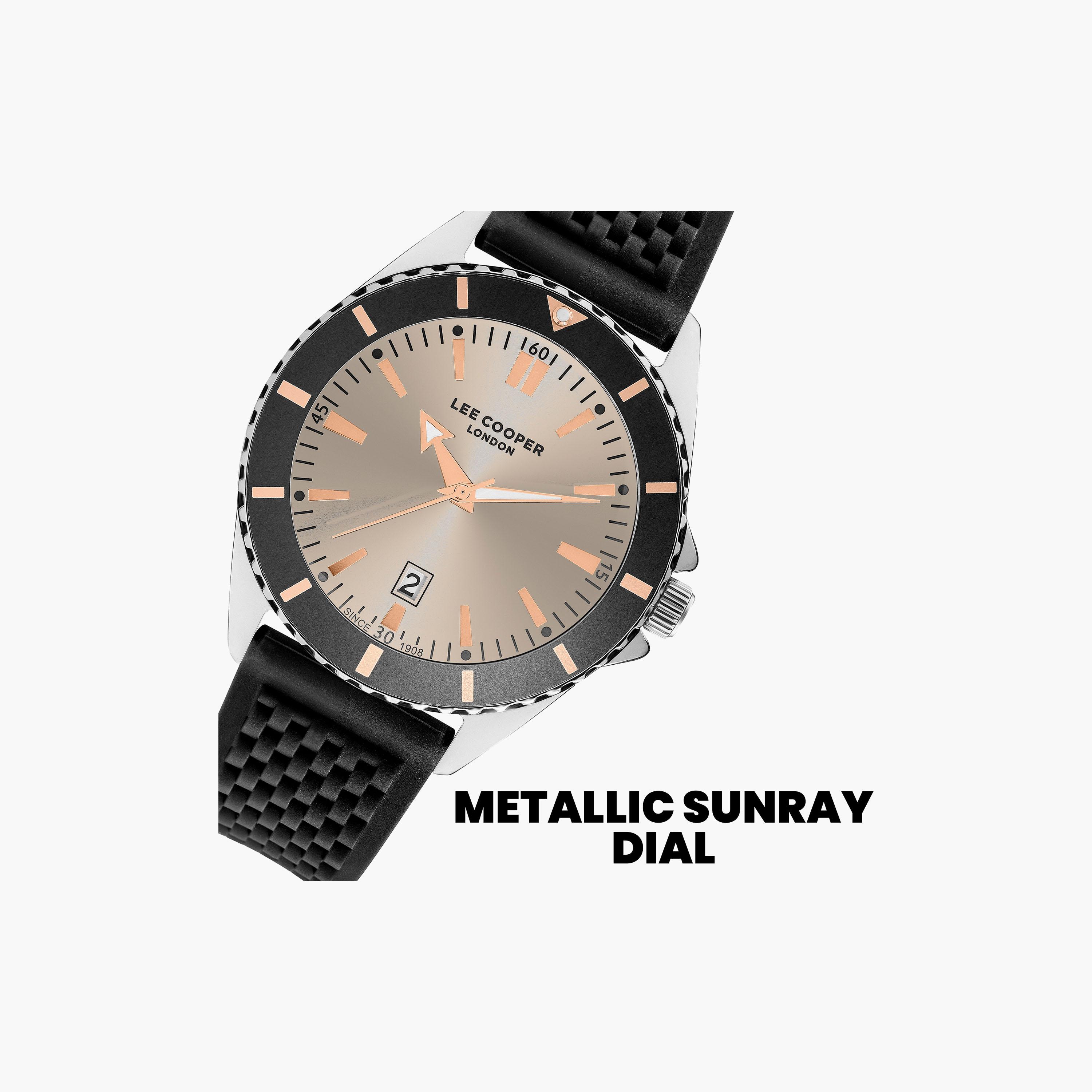 Lee Cooper Men's 45 MM Analog Black Dial Silicone Strap | LC07361-360-men-watchesandjewellery-watches-image-4