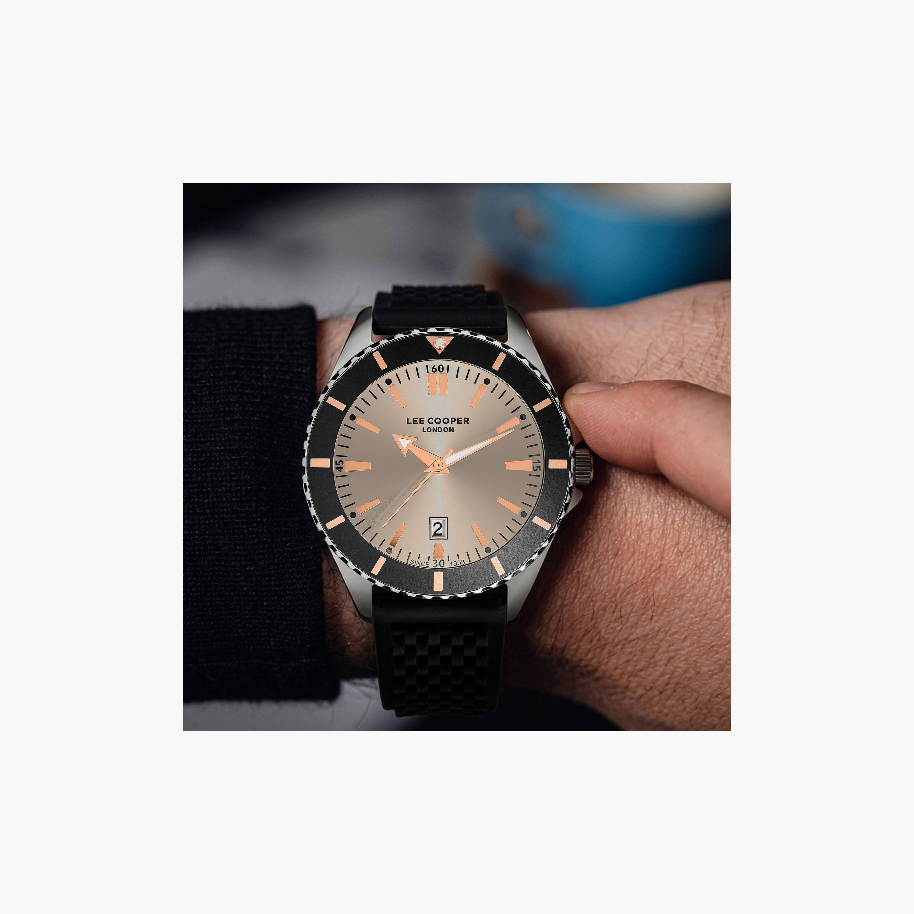 Lee Cooper Men's 45 MM Analog Black Dial Silicone Strap | LC07361-360-men-watchesandjewellery-watches-image-5