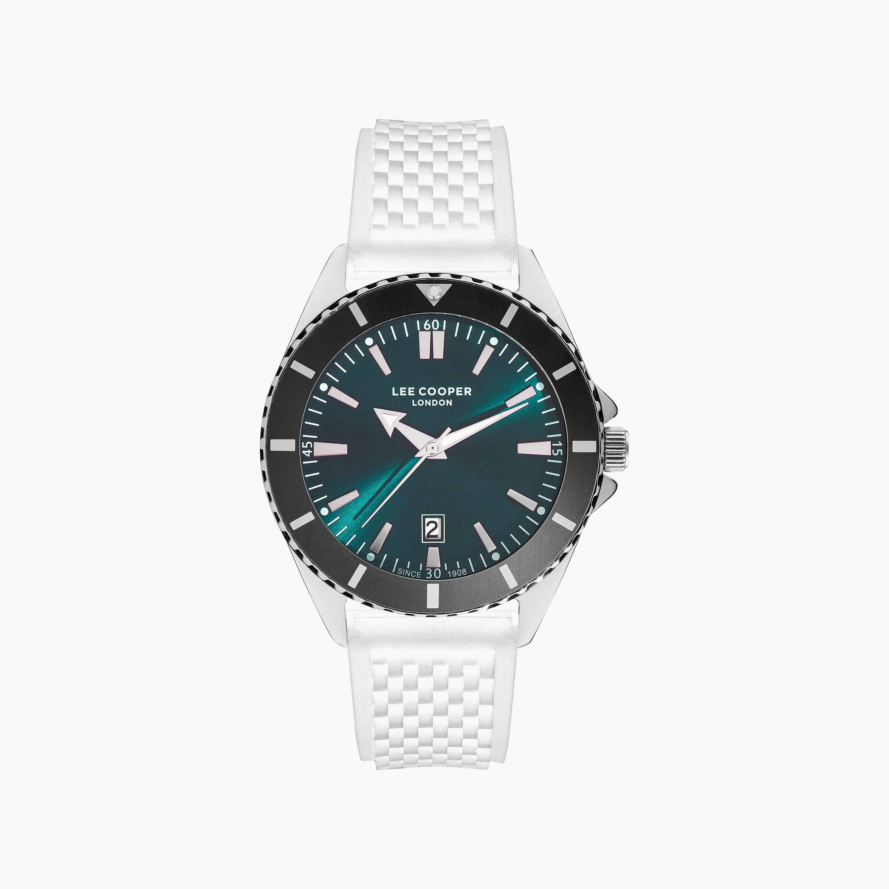 Lee Cooper Men's 45 MM Analog White Dial Silicone Strap | LC07361-393-men-watchesandjewellery-watches-image-1
