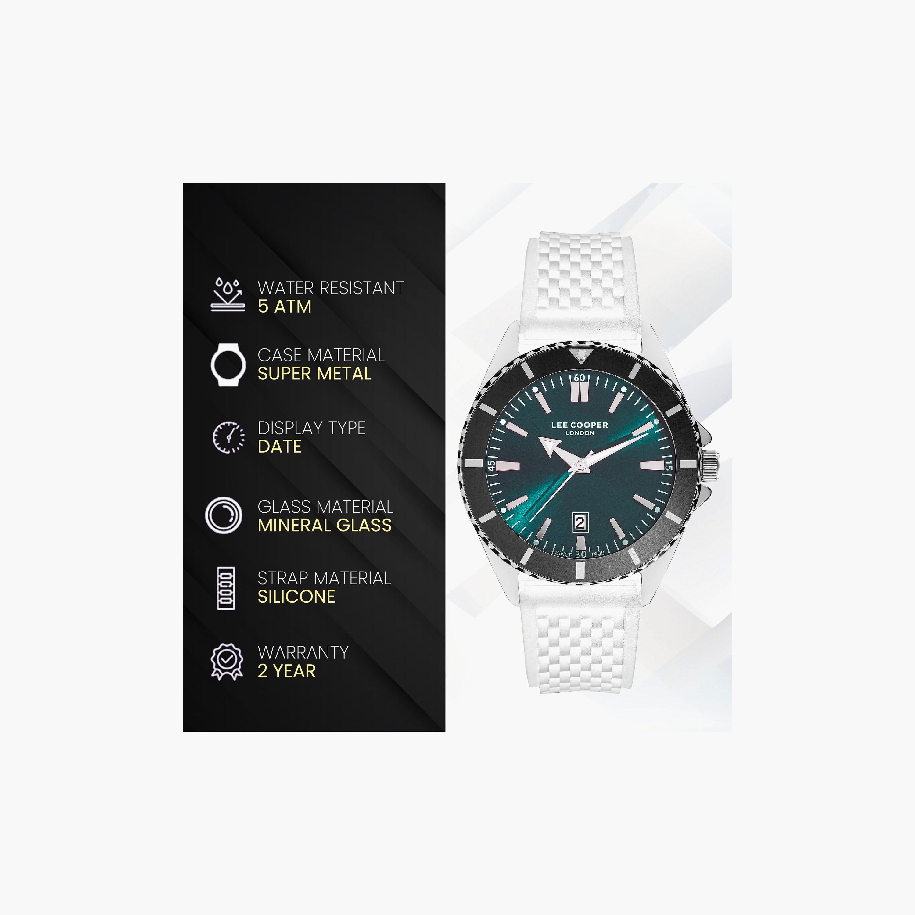 Lee Cooper Men's 45 MM Analog White Dial Silicone Strap | LC07361-393-men-watchesandjewellery-watches-image-7