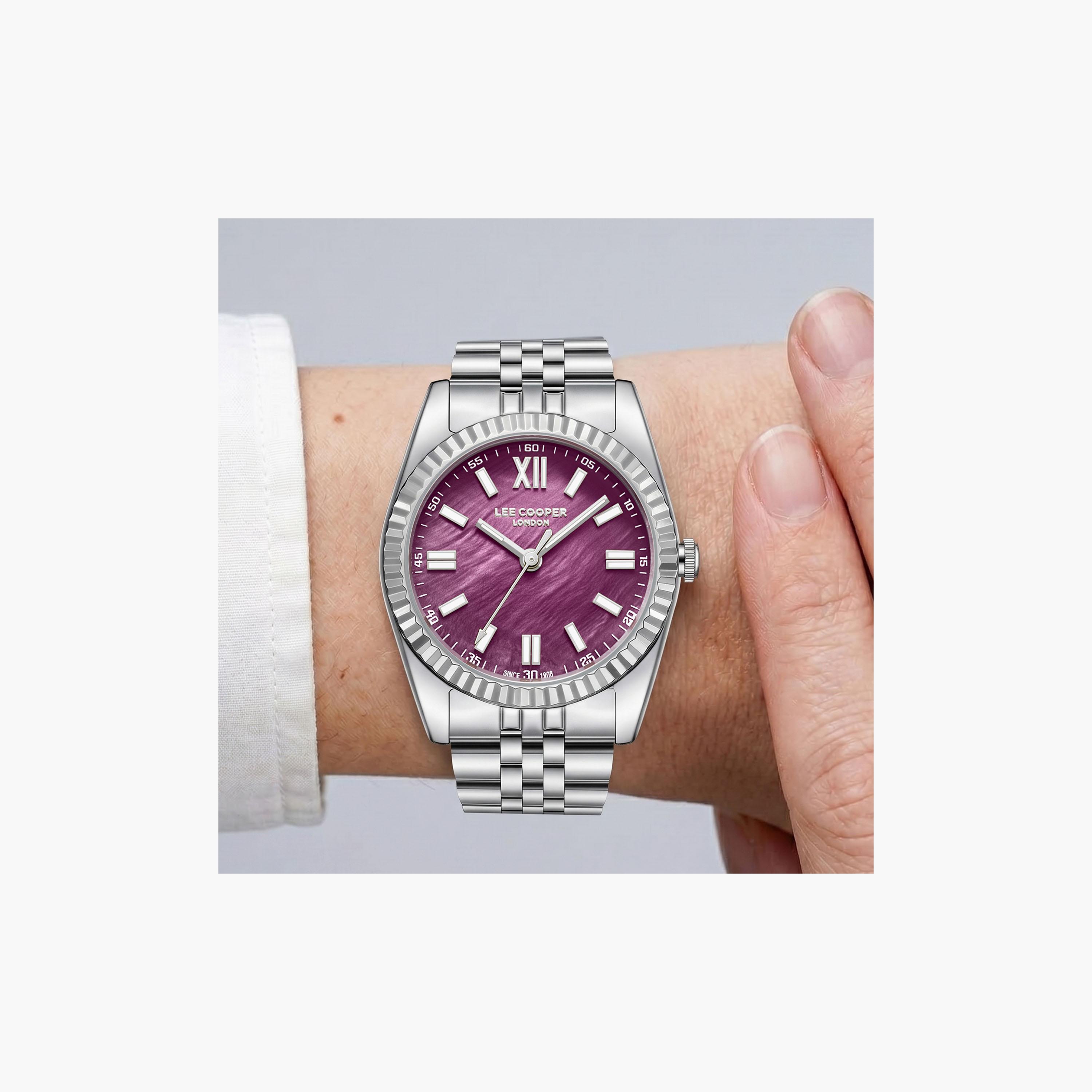 Lee Cooper Women's 30 MM Analog Pink Dial Metal Strap | LC08303-380-women-watchesandjewellery-watches-image-5