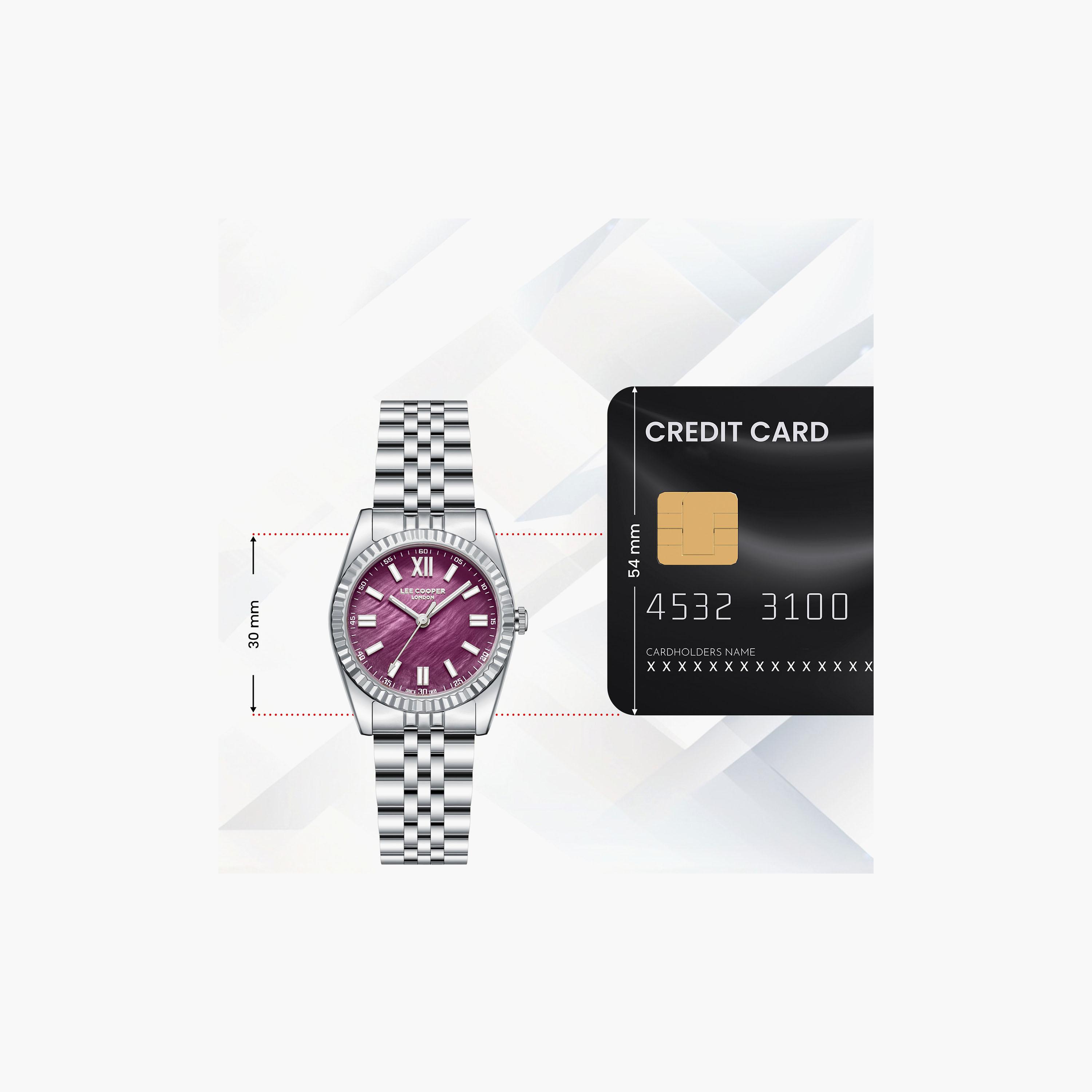 Lee Cooper Women's 30 MM Analog Pink Dial Metal Strap | LC08303-380-women-watchesandjewellery-watches-image-8