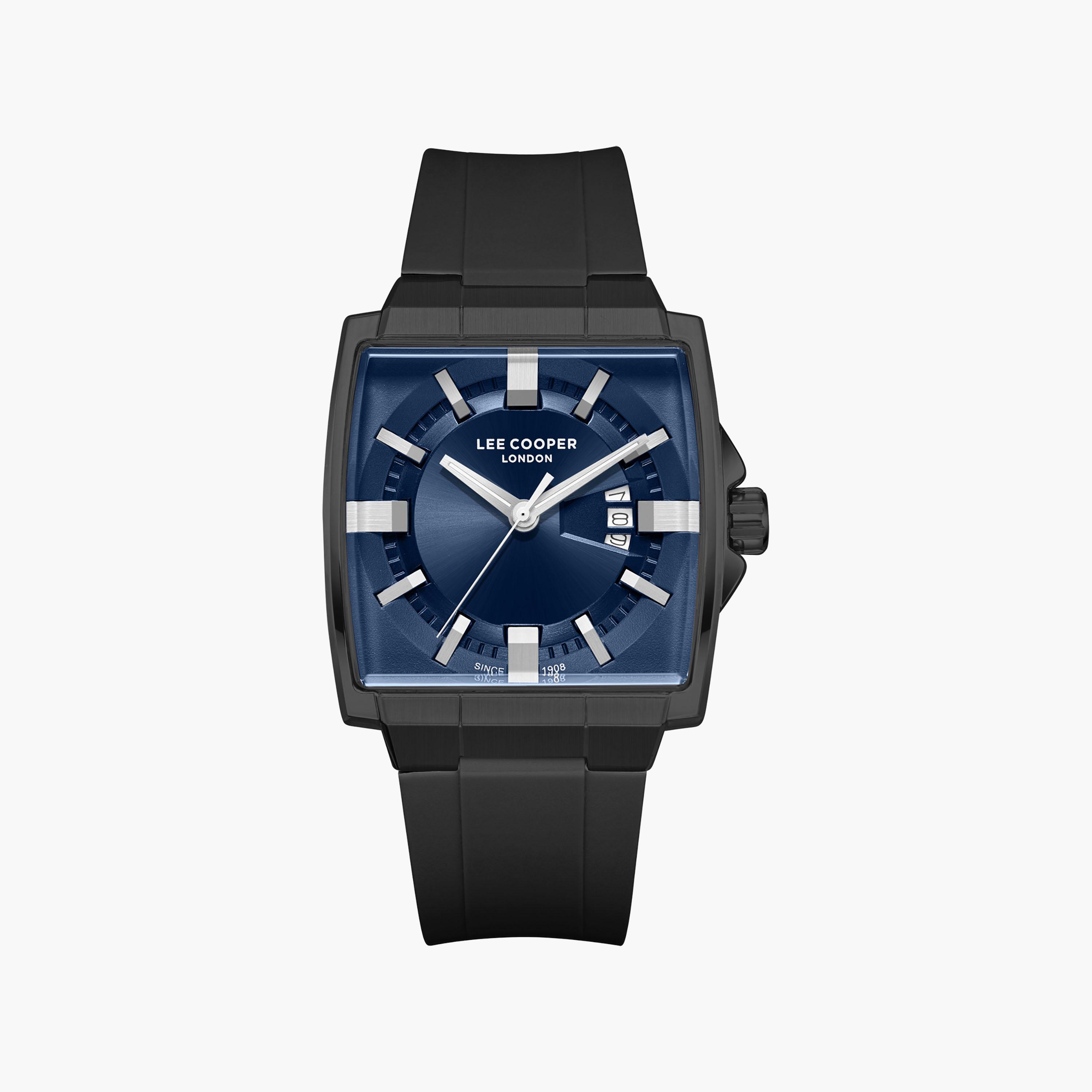 Lee Cooper Men's 47 MM Analog Dark Blue Dial Silicone Strap | LC08349-096-men-watchesandjewellery-watches-image-1