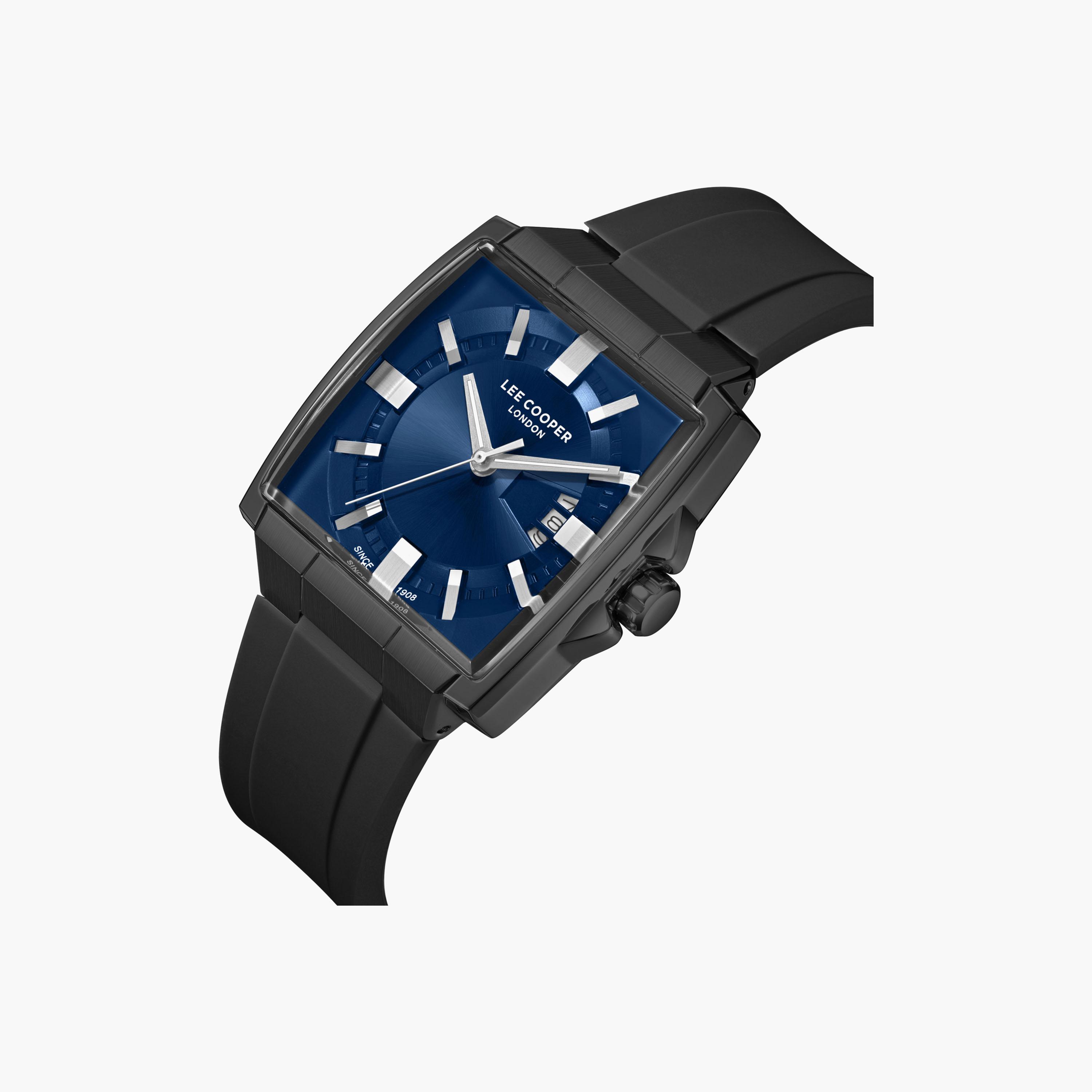 Lee Cooper Men's 47 MM Analog Dark Blue Dial Silicone Strap | LC08349-096-men-watchesandjewellery-watches-image-3