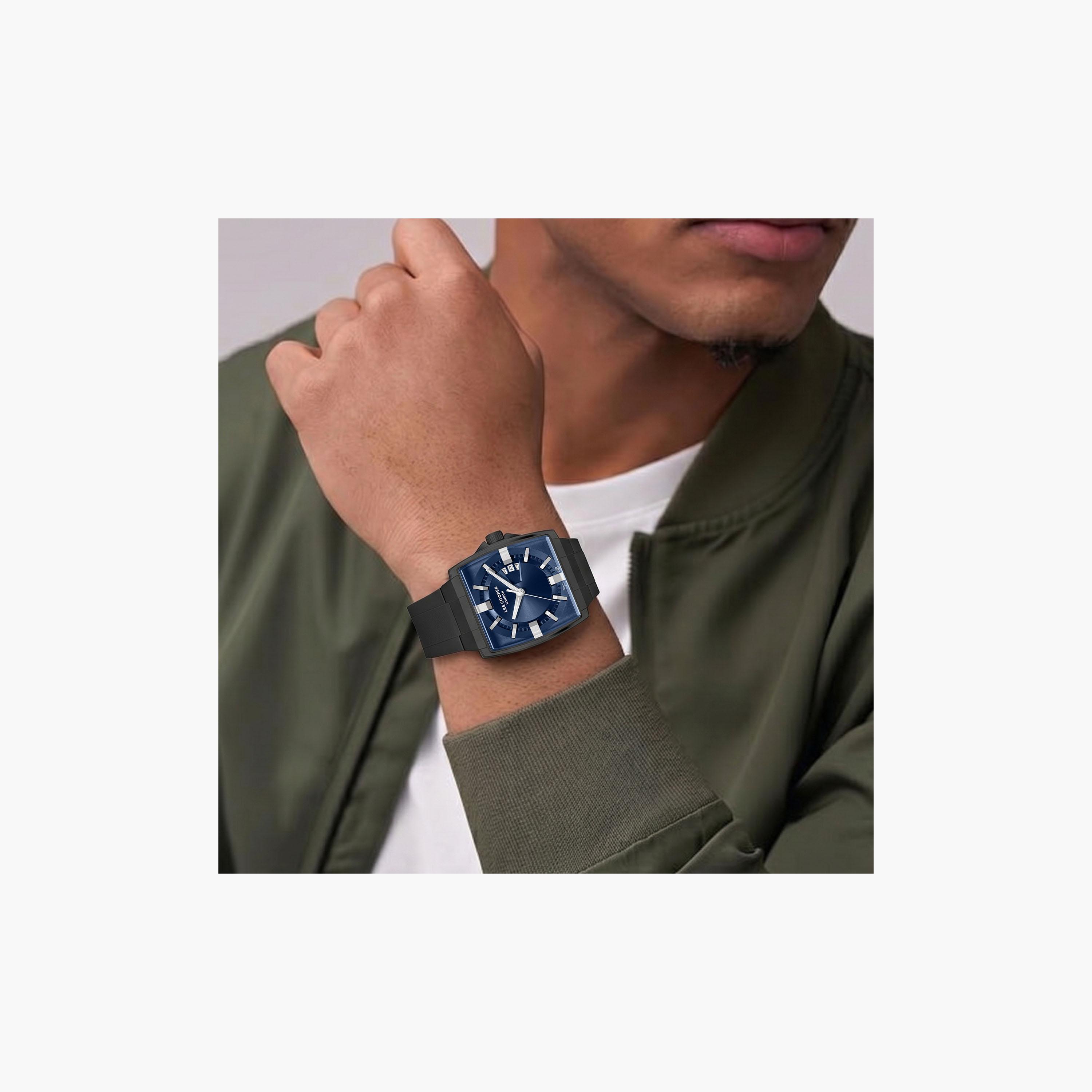 Lee Cooper Men's 47 MM Analog Dark Blue Dial Silicone Strap | LC08349-096-men-watchesandjewellery-watches-image-7