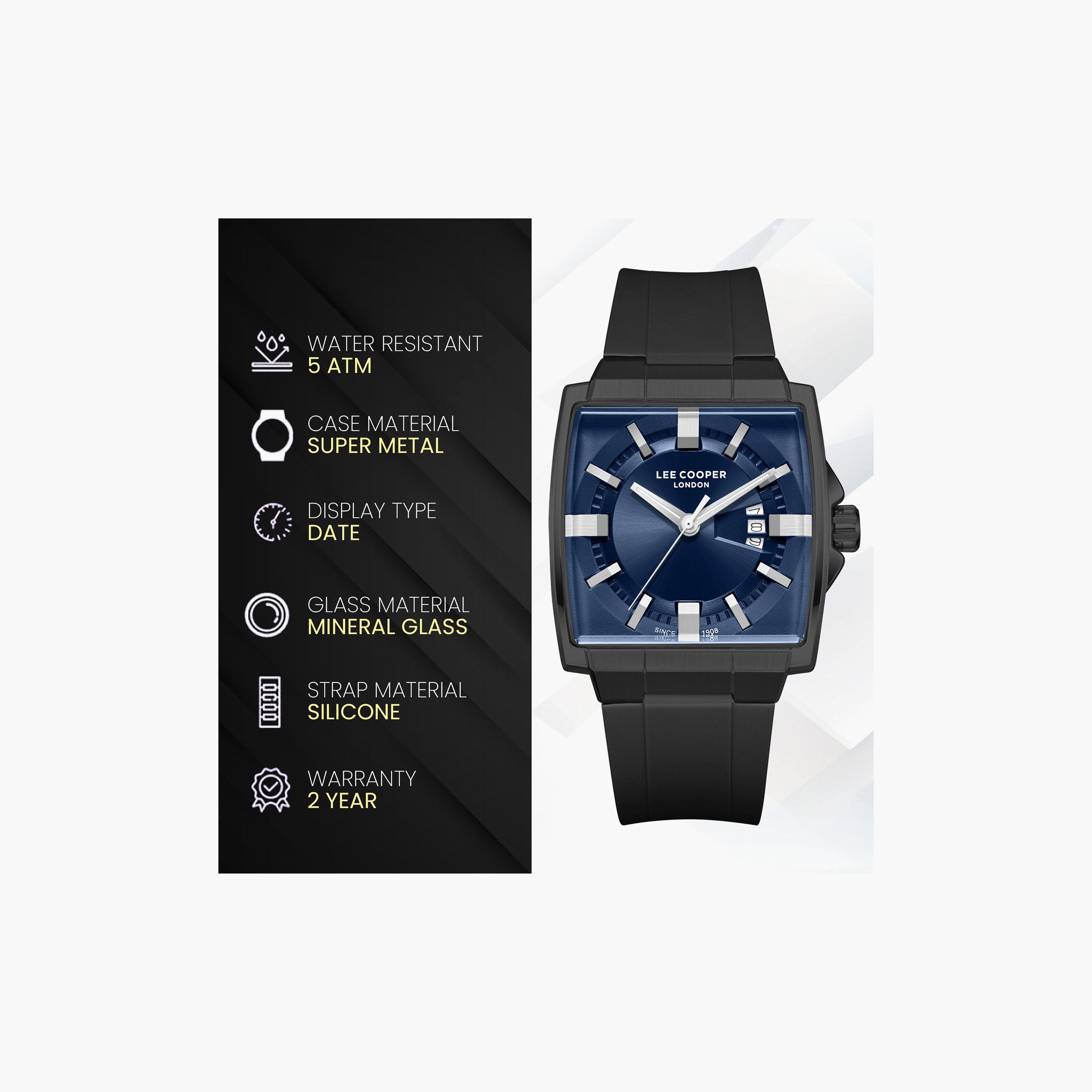 Lee Cooper Men's 47 MM Analog Dark Blue Dial Silicone Strap | LC08349-096-men-watchesandjewellery-watches-image-9