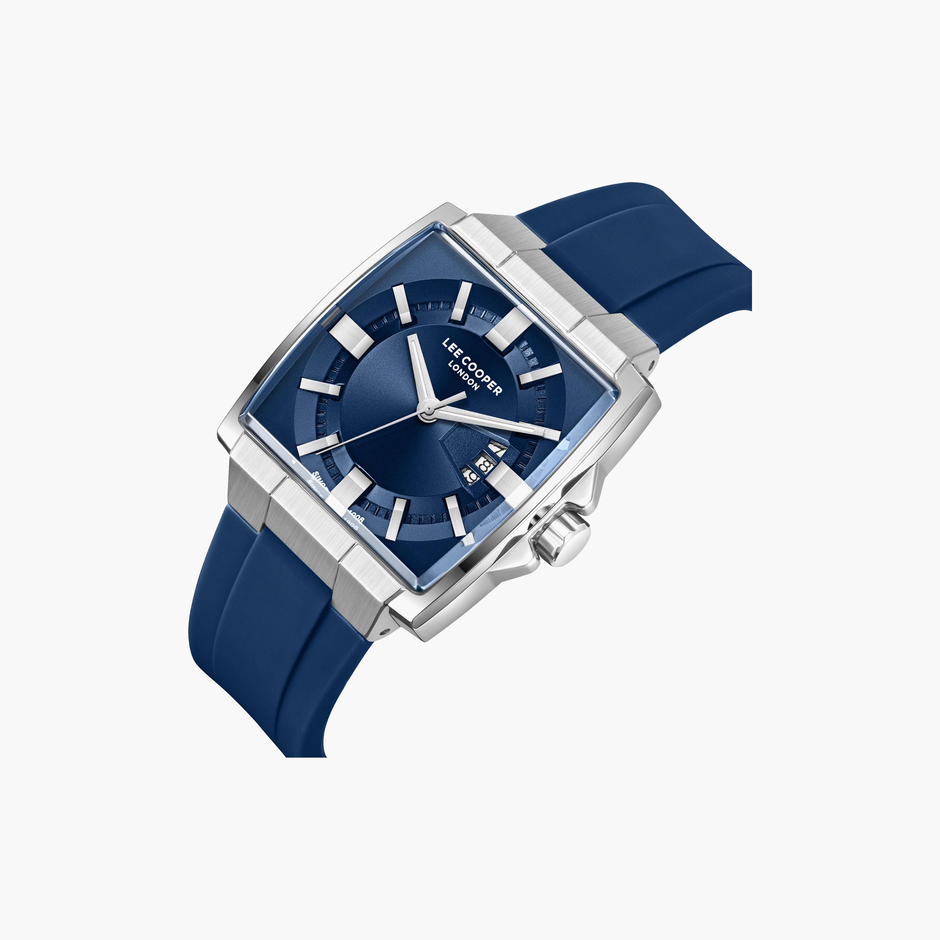 Lee Cooper Men's 47 MM Analog Dark Blue Dial Silicone Strap | LC08349-399-men-watchesandjewellery-watches-image-3