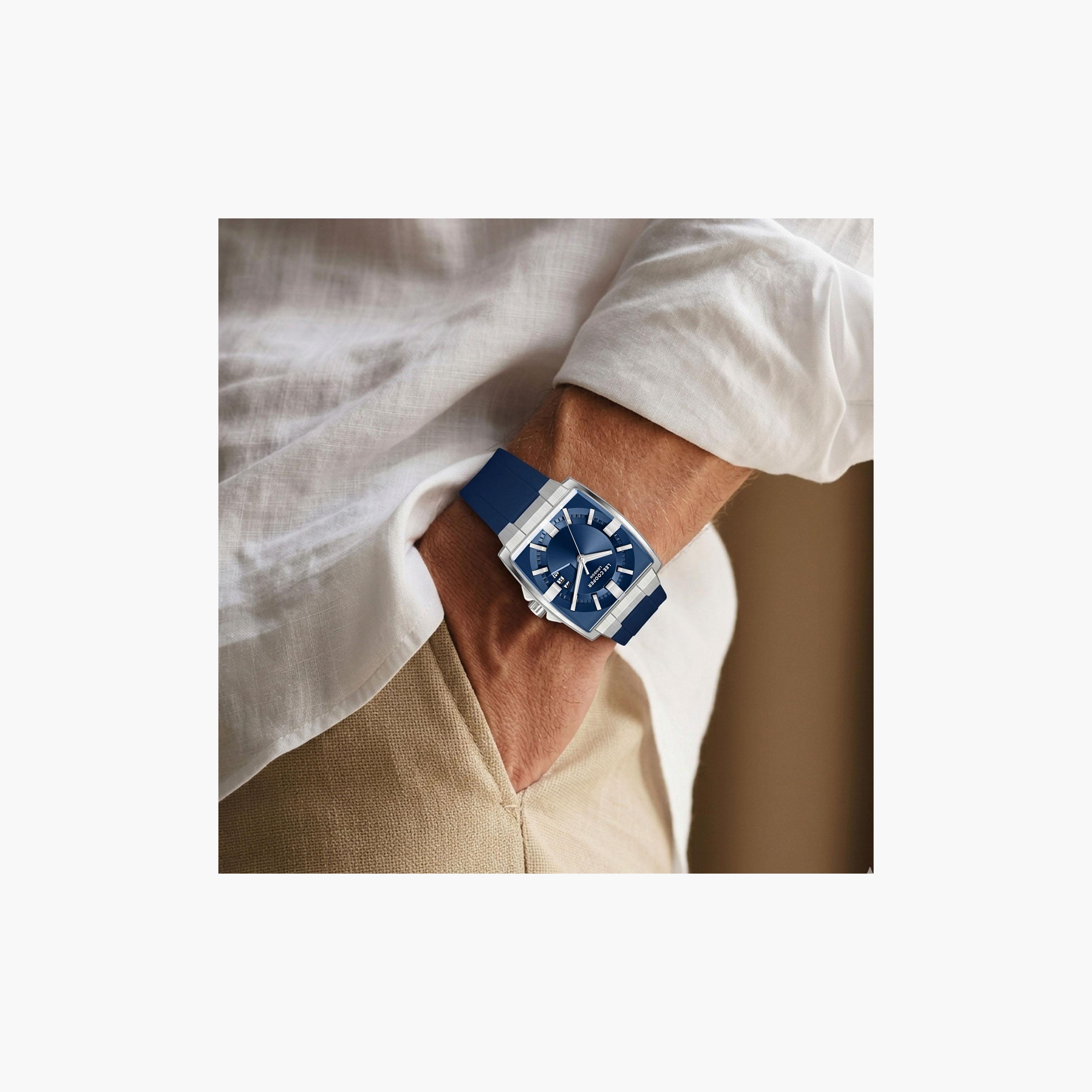 Lee Cooper Men's 47 MM Analog Dark Blue Dial Silicone Strap | LC08349-399-men-watchesandjewellery-watches-image-7