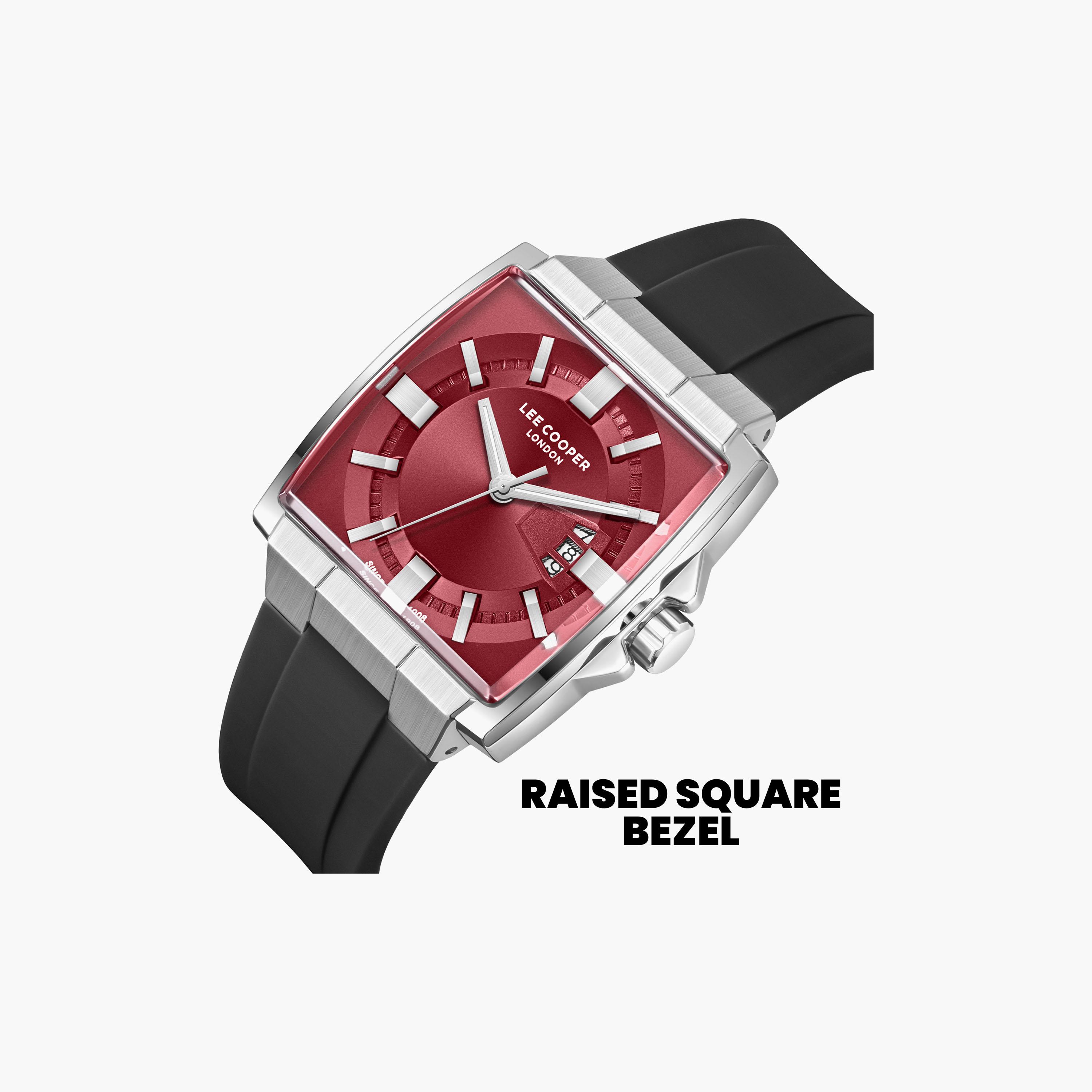 Lee Cooper Men's 47 MM Analog Red Dial Silicone Strap | LC08349-381-men-watchesandjewellery-watches-image-6