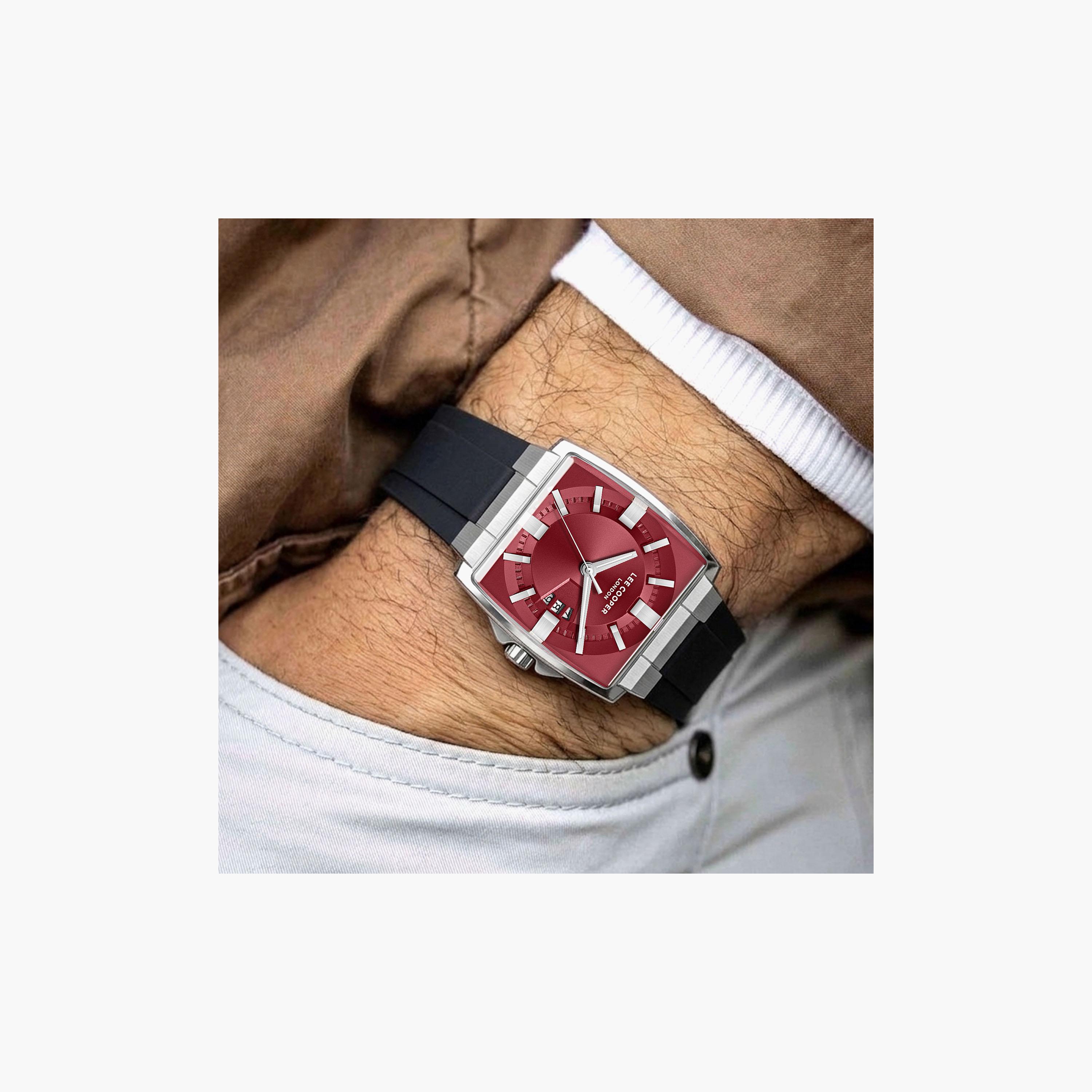 Lee Cooper Men's 47 MM Analog Red Dial Silicone Strap | LC08349-381-men-watchesandjewellery-watches-image-7