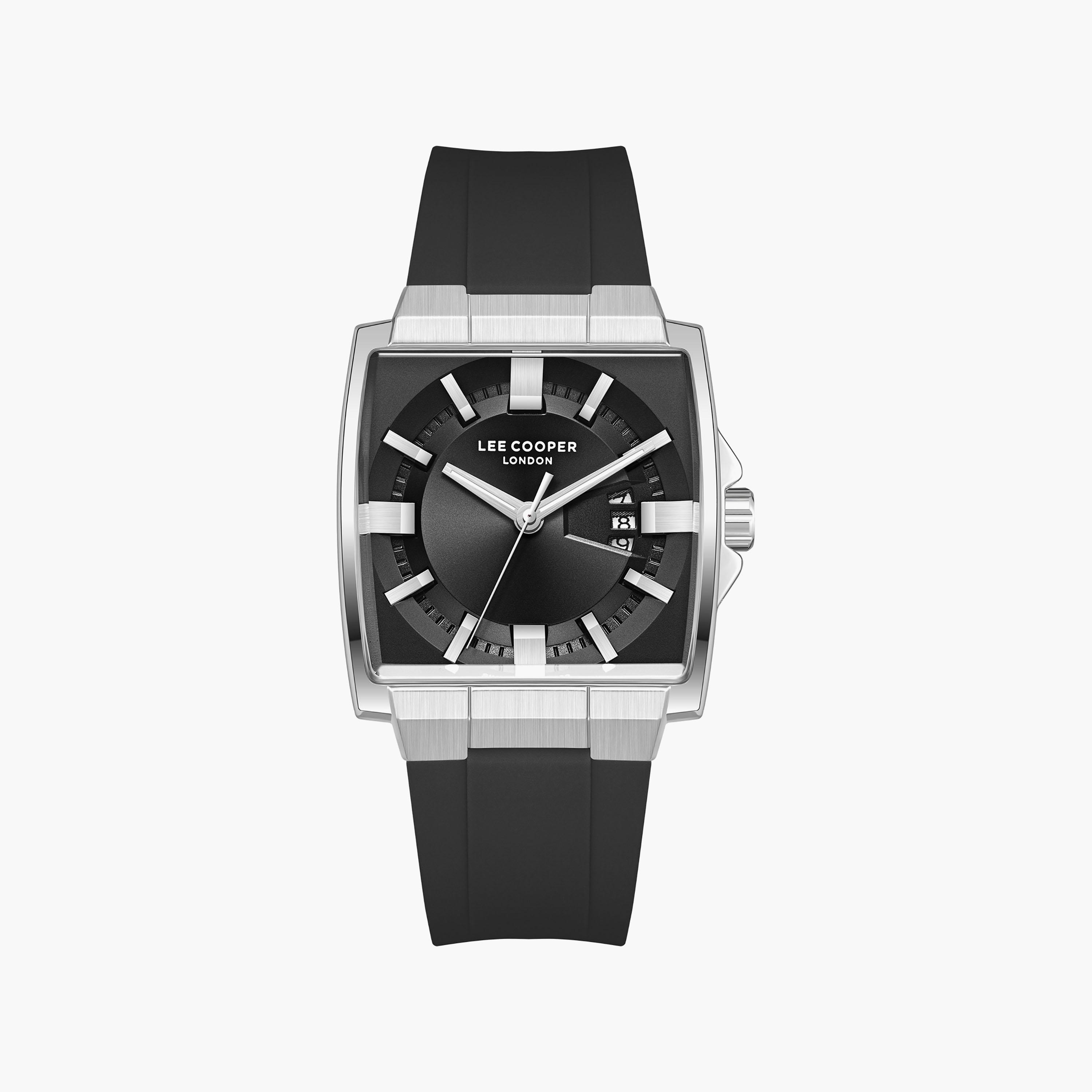 Lee Cooper Men's 47 MM Analog Black Dial Silicone Strap | LC08349-351-men-watchesandjewellery-watches-image-1