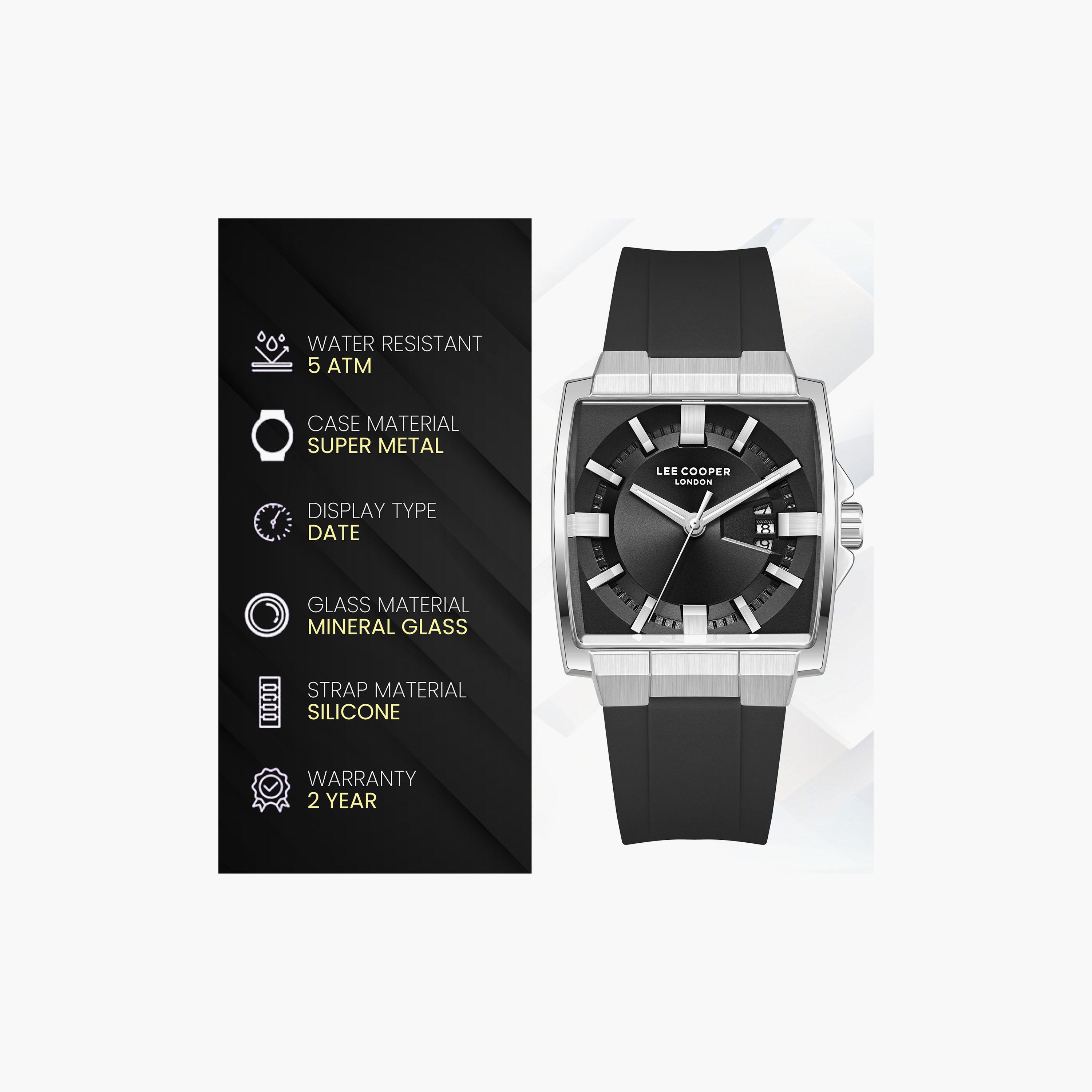 Lee Cooper Men's 47 MM Analog Black Dial Silicone Strap | LC08349-351-men-watchesandjewellery-watches-image-7