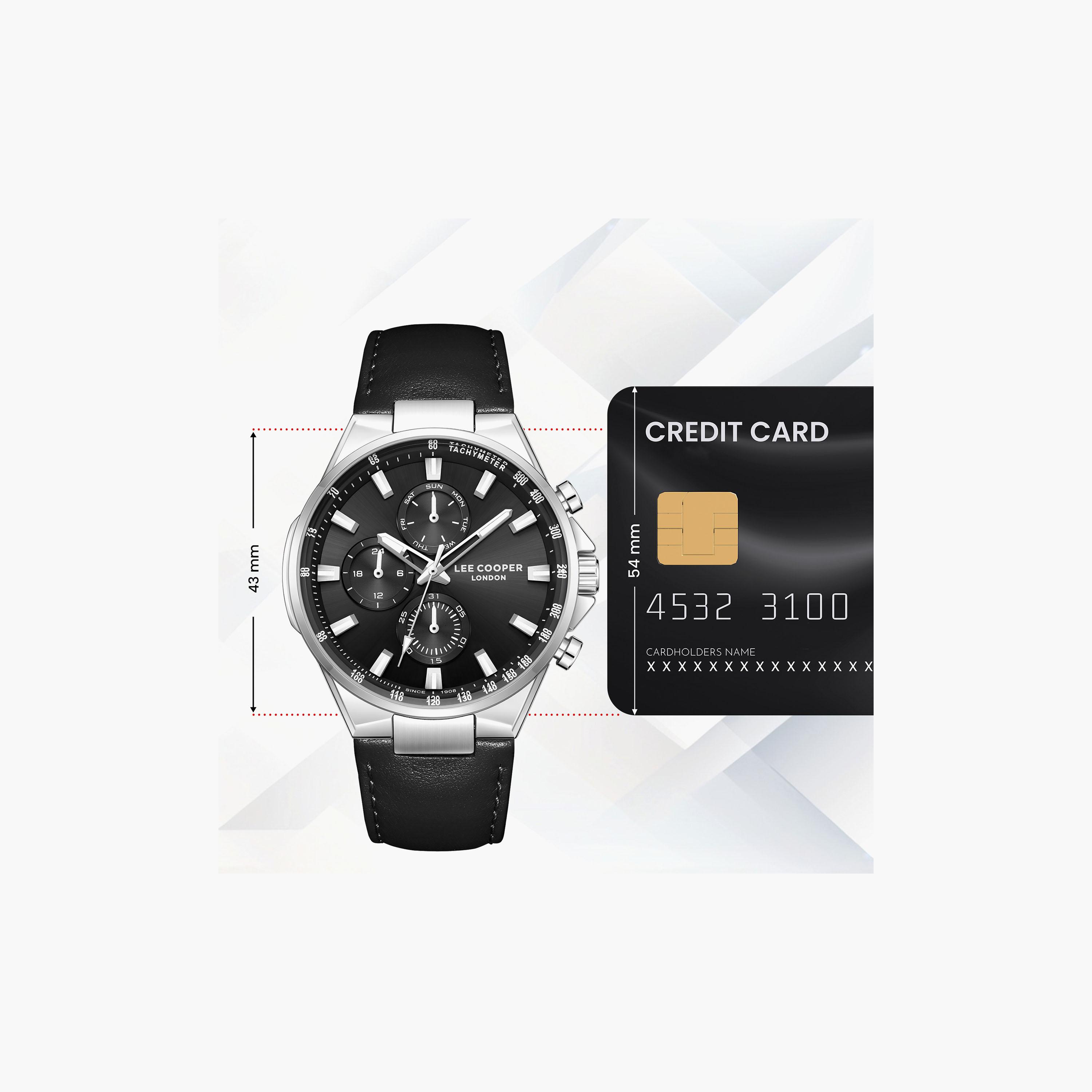 Lee Cooper Men's 43 MM Analog Black Dial Leather Strap | LC08223-351-men-watchesandjewellery-watches-image-10
