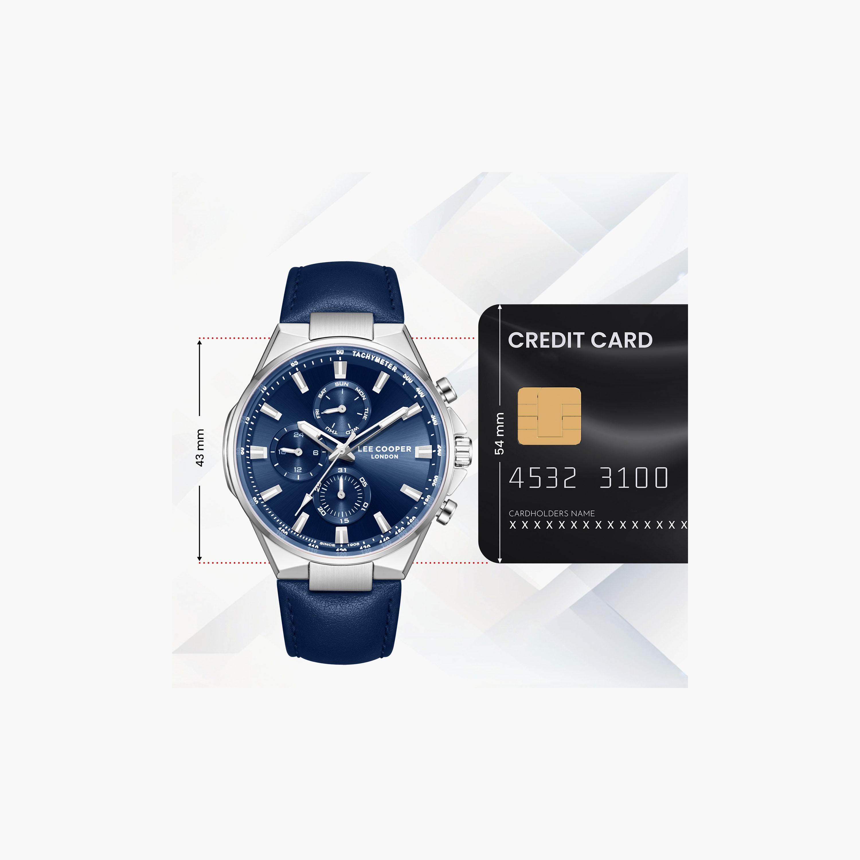 Lee Cooper Men's 43 MM Analog Dark Blue Dial Leather Strap | LC08223-399-men-watchesandjewellery-watches-image-10