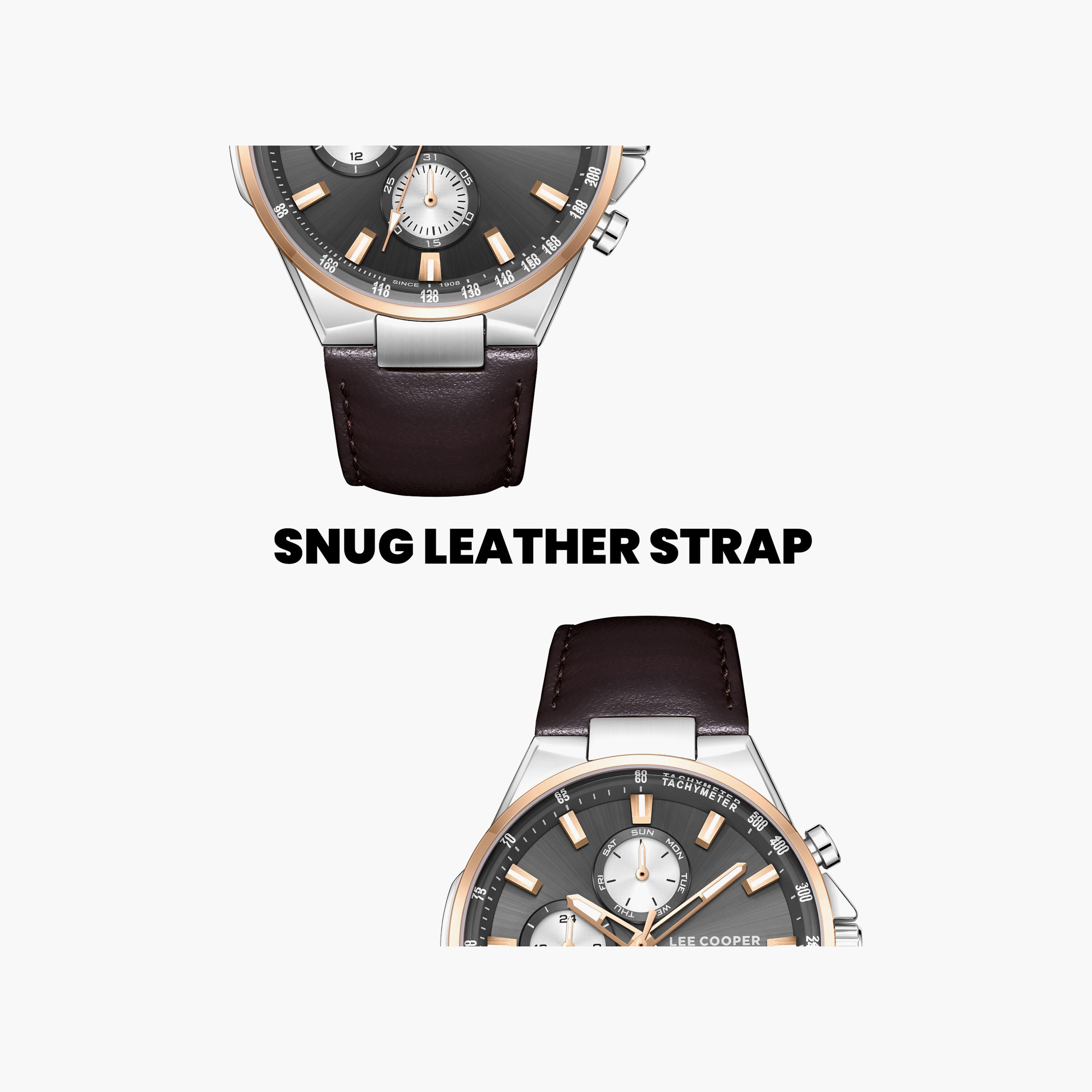 Lee Cooper Men's 43 MM Analog Grey Dial Leather Strap | LC08223-562-men-watchesandjewellery-watches-image-6