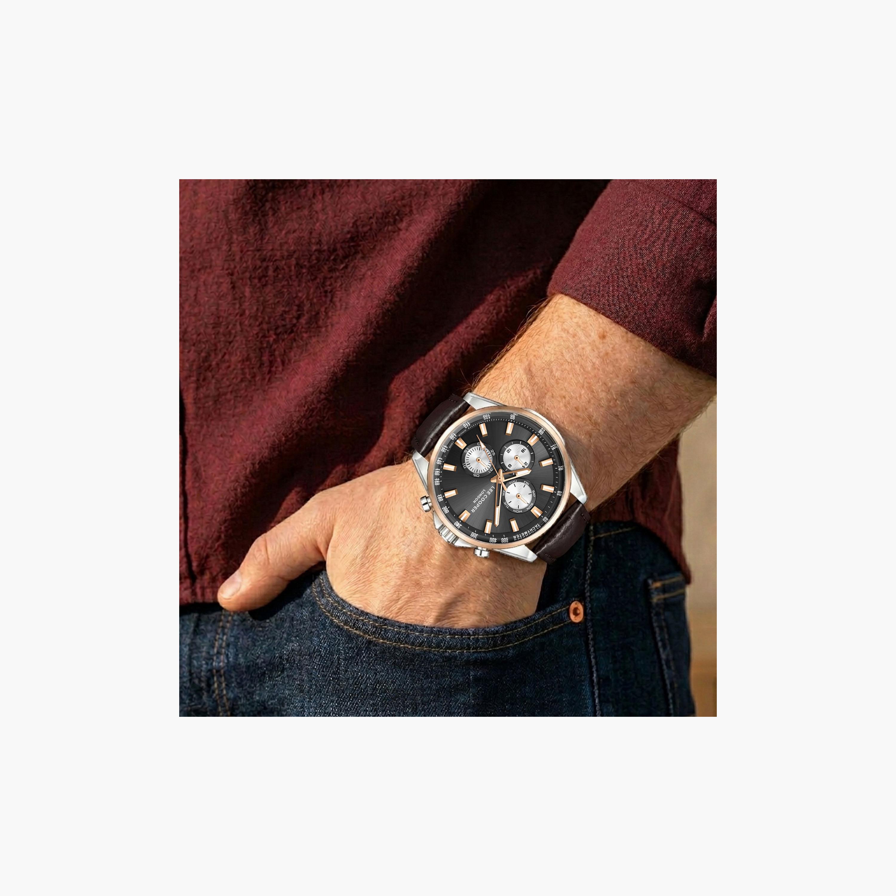 Lee Cooper Men's 43 MM Analog Grey Dial Leather Strap | LC08223-562-men-watchesandjewellery-watches-image-7