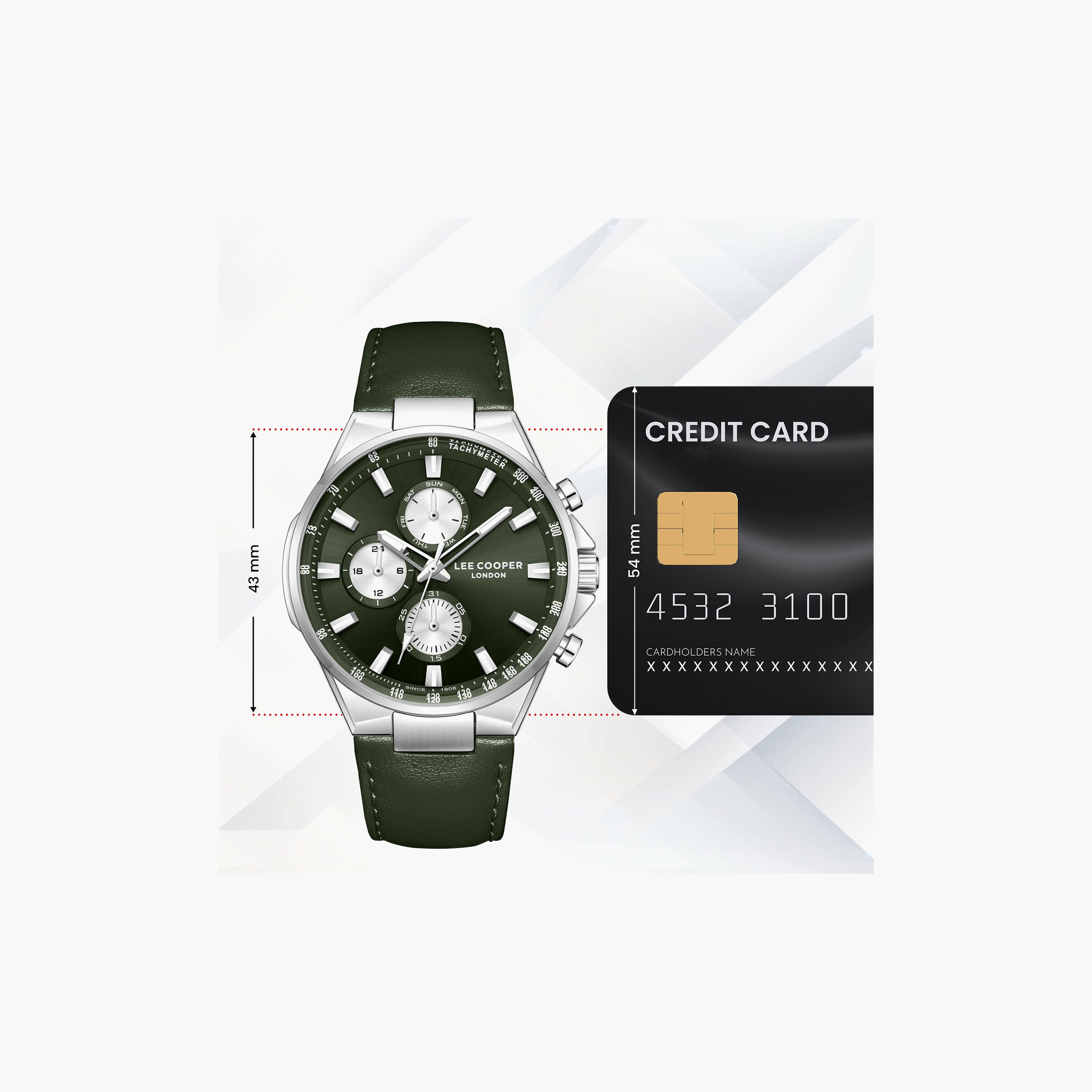 Lee Cooper Men's 43 MM Analog Green Dial Leather Strap | LC08223-375-men-watchesandjewellery-watches-image-10