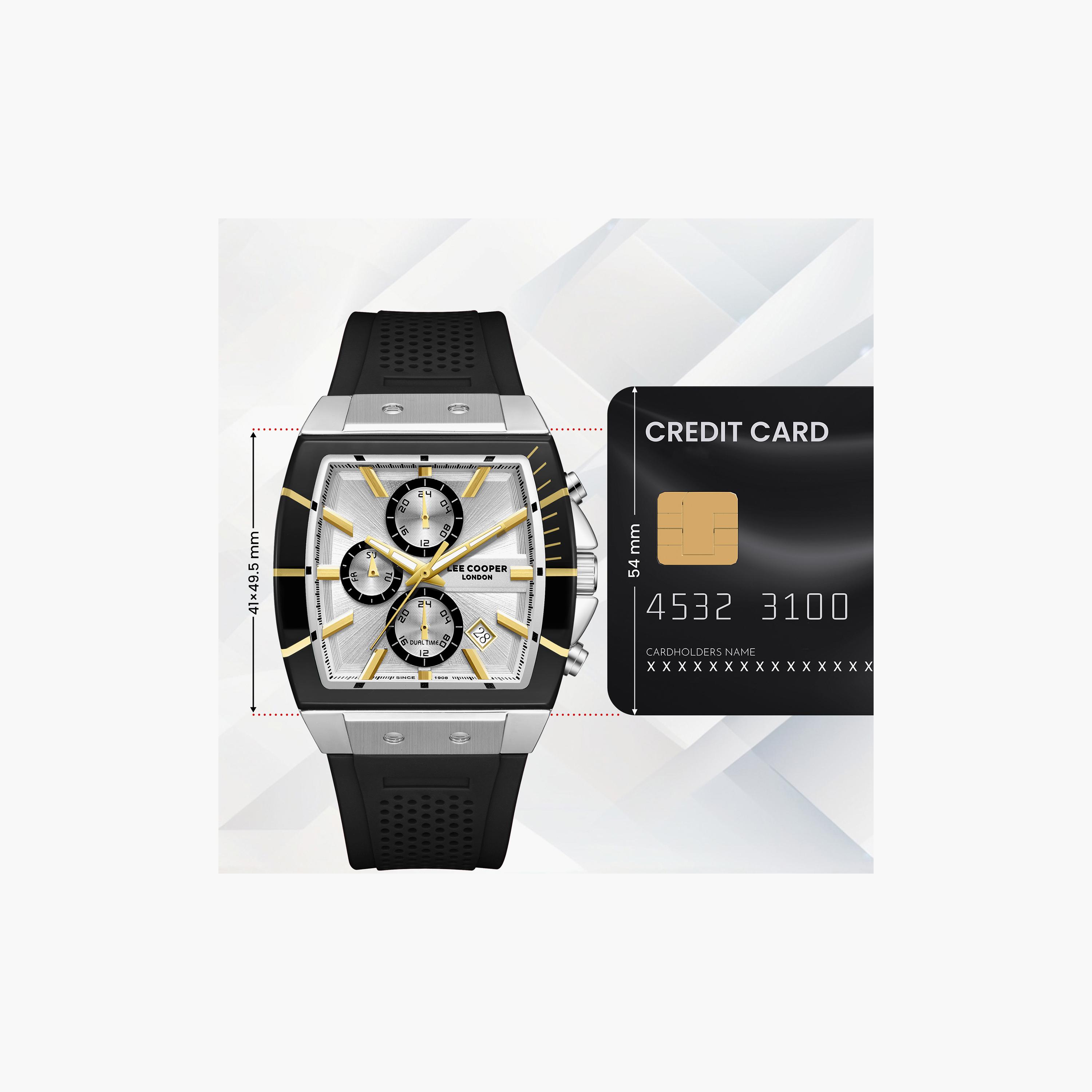 Lee Cooper Men's 50 MM Analog Silver Dial Silicone Strap | LC08399-331-men-watchesandjewellery-watches-image-10