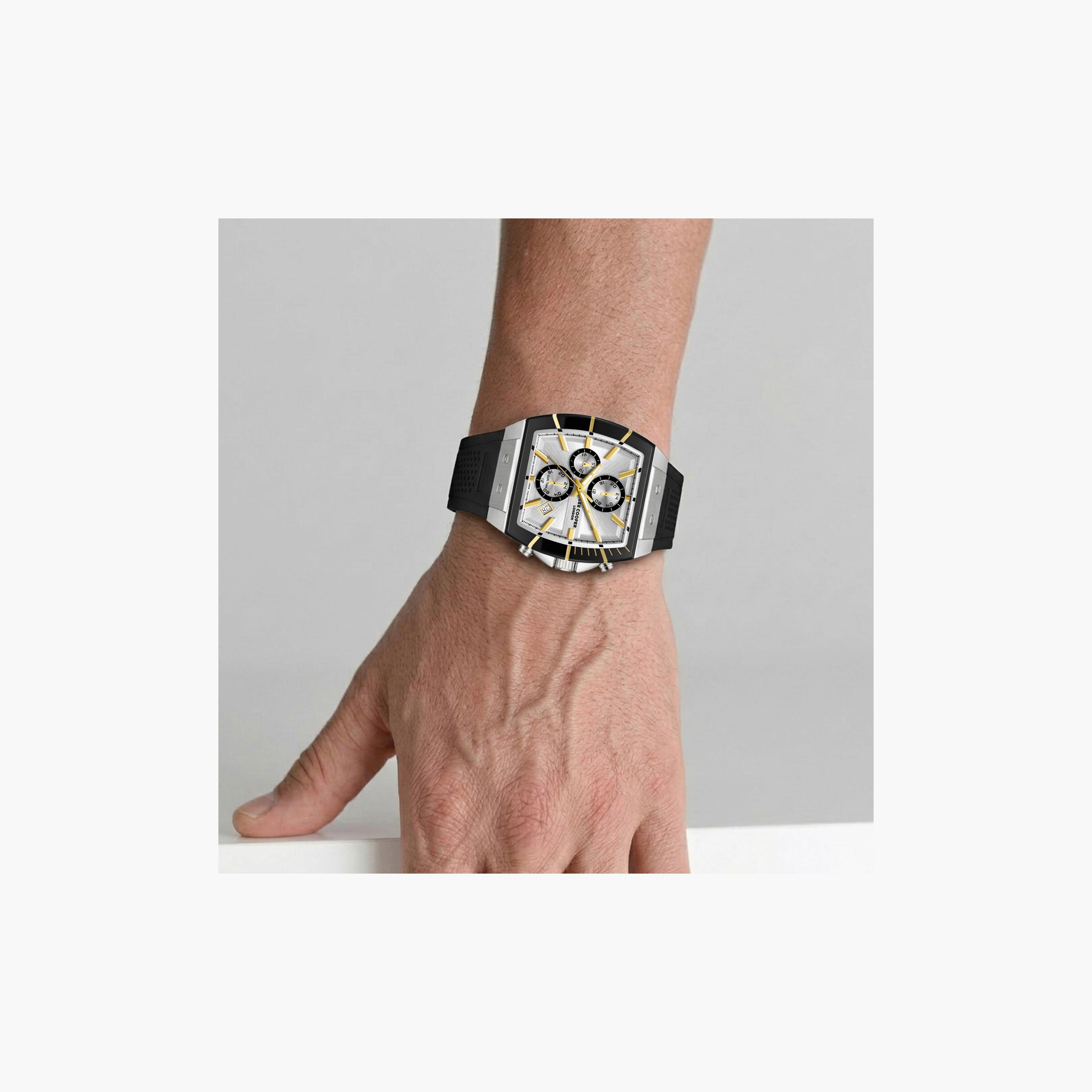 Lee Cooper Men's 50 MM Analog Silver Dial Silicone Strap | LC08399-331-men-watchesandjewellery-watches-image-7