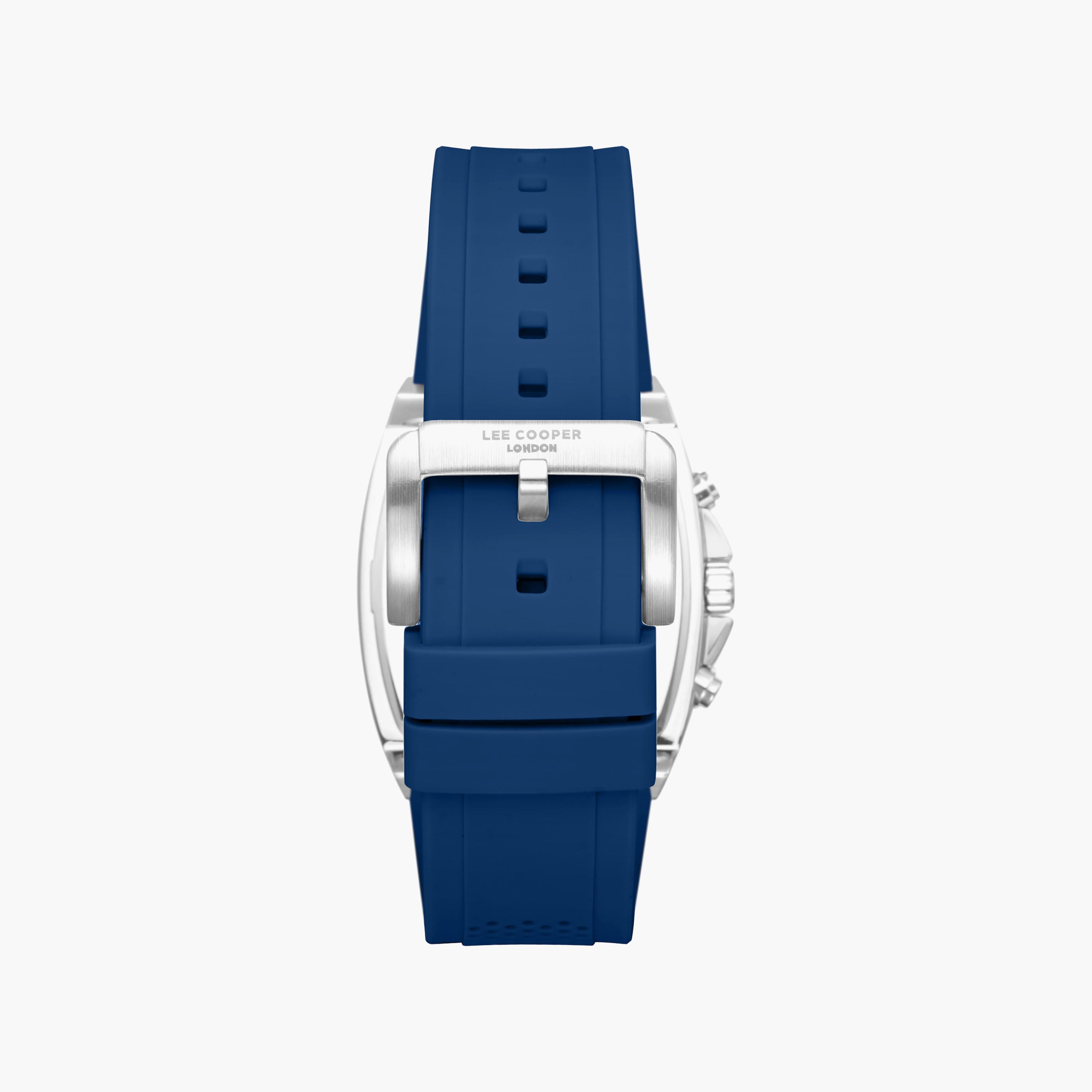 Lee Cooper Men's 50 MM Analog Dark Blue Dial Silicone Strap | LC08399-399-men-watchesandjewellery-watches-image-5