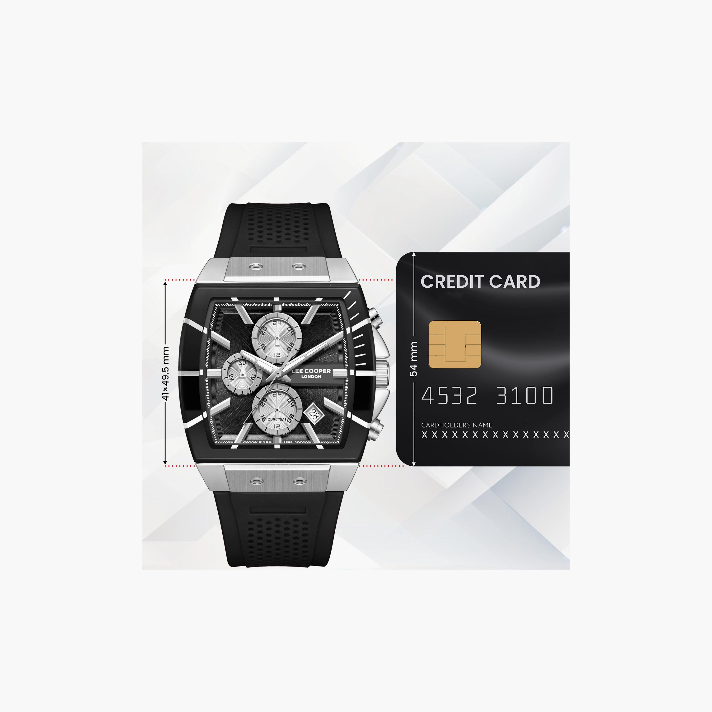 Lee Cooper Men's 50 MM Analog Black Dial Silicone Strap | LC08399-351-men-watchesandjewellery-watches-image-10