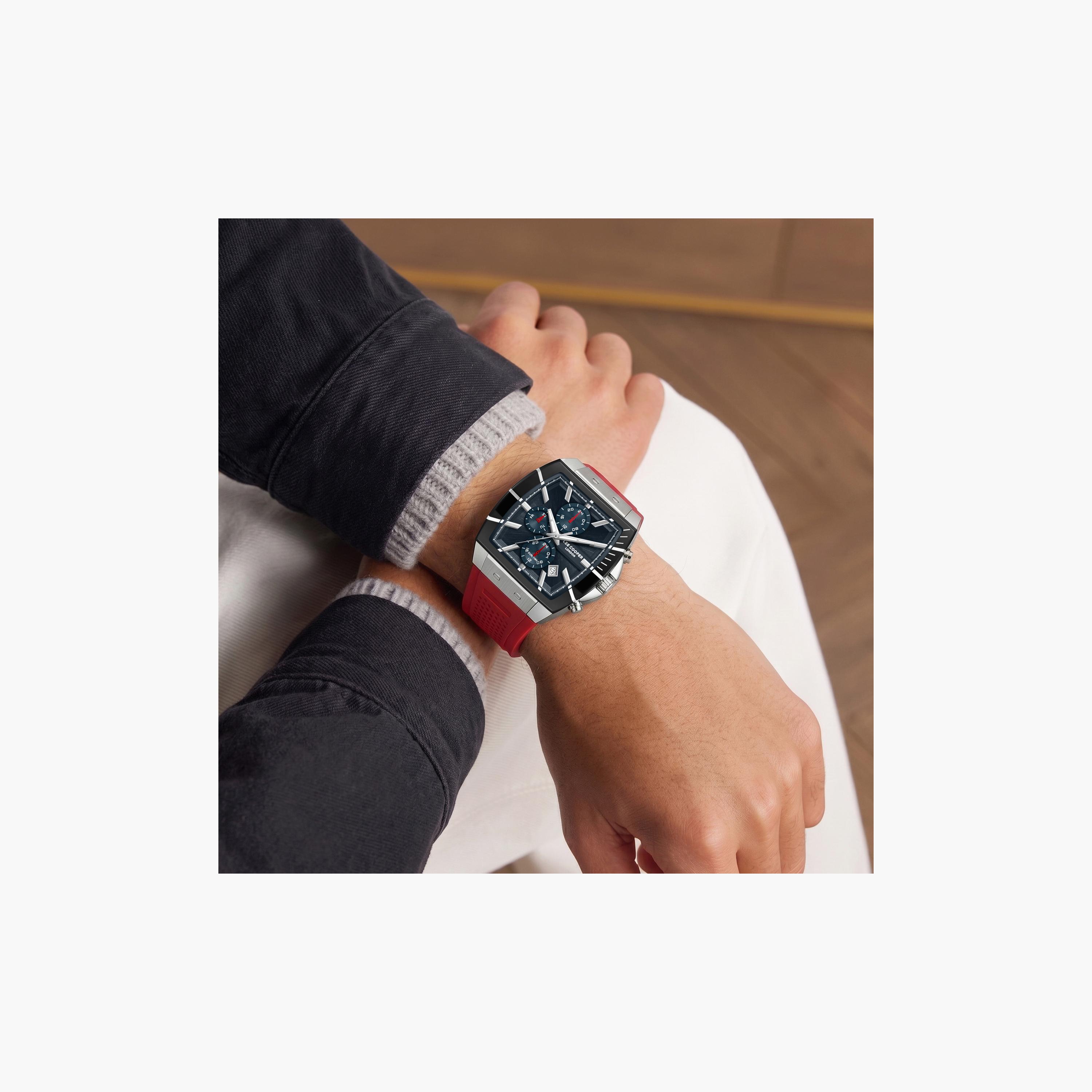 Lee Cooper Men's 50 MM Analog Dark Blue Dial Silicone Strap | LC08399-398-men-watchesandjewellery-watches-image-7