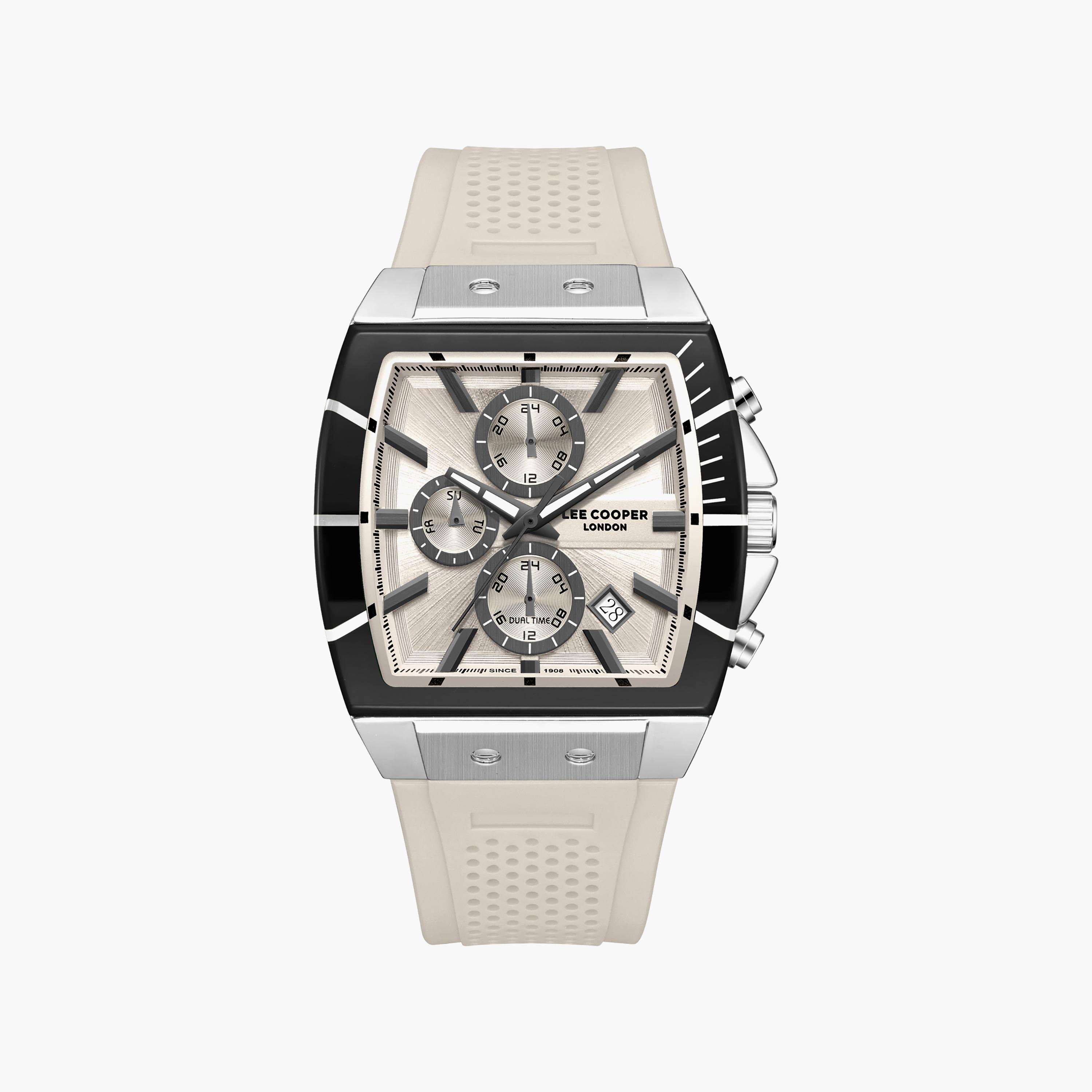 Lee Cooper Men's 50 MM Analog Grey Dial Silicone Strap | LC08399-366-men-watchesandjewellery-watches-image-1