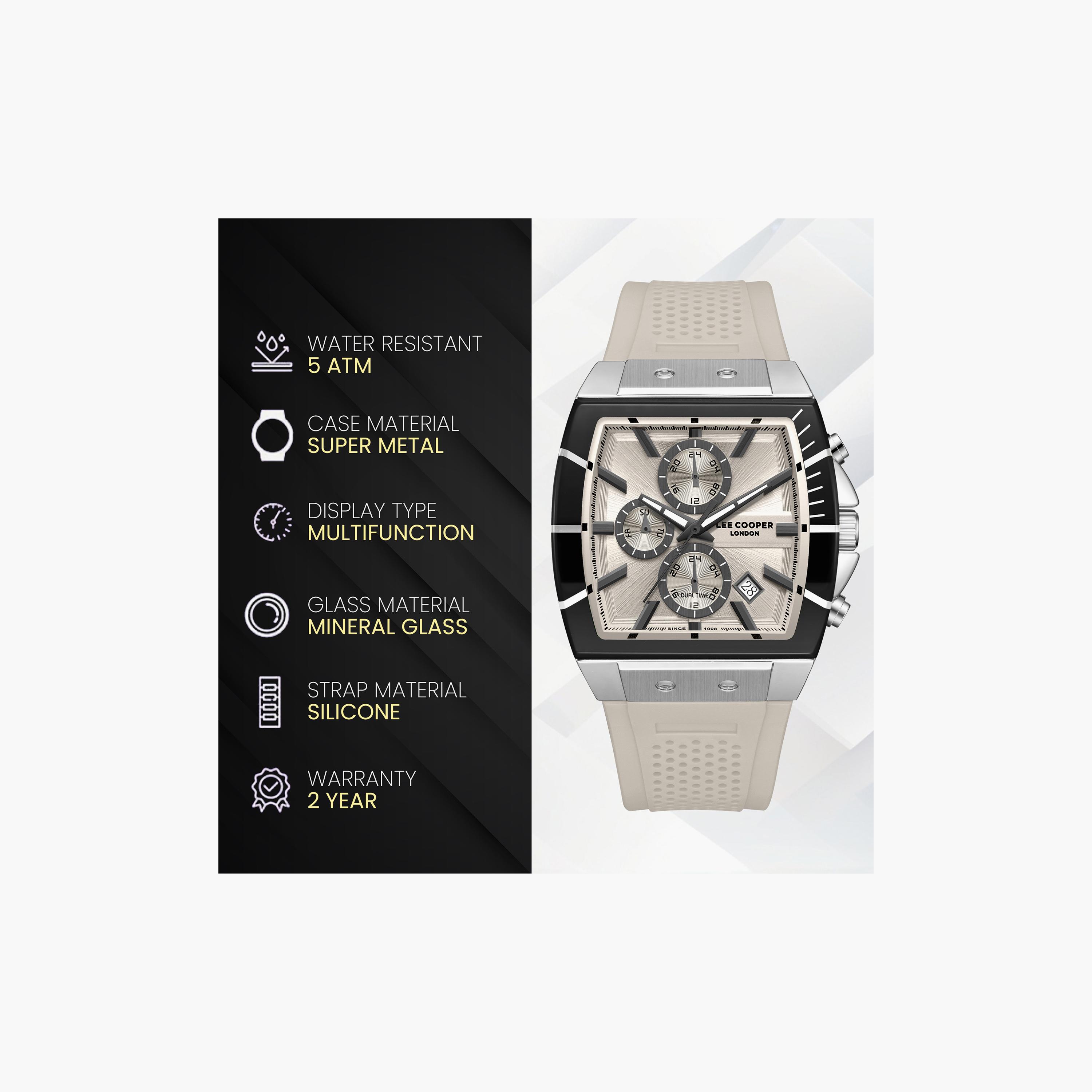 Lee Cooper Men's 50 MM Analog Grey Dial Silicone Strap | LC08399-366-men-watchesandjewellery-watches-image-9