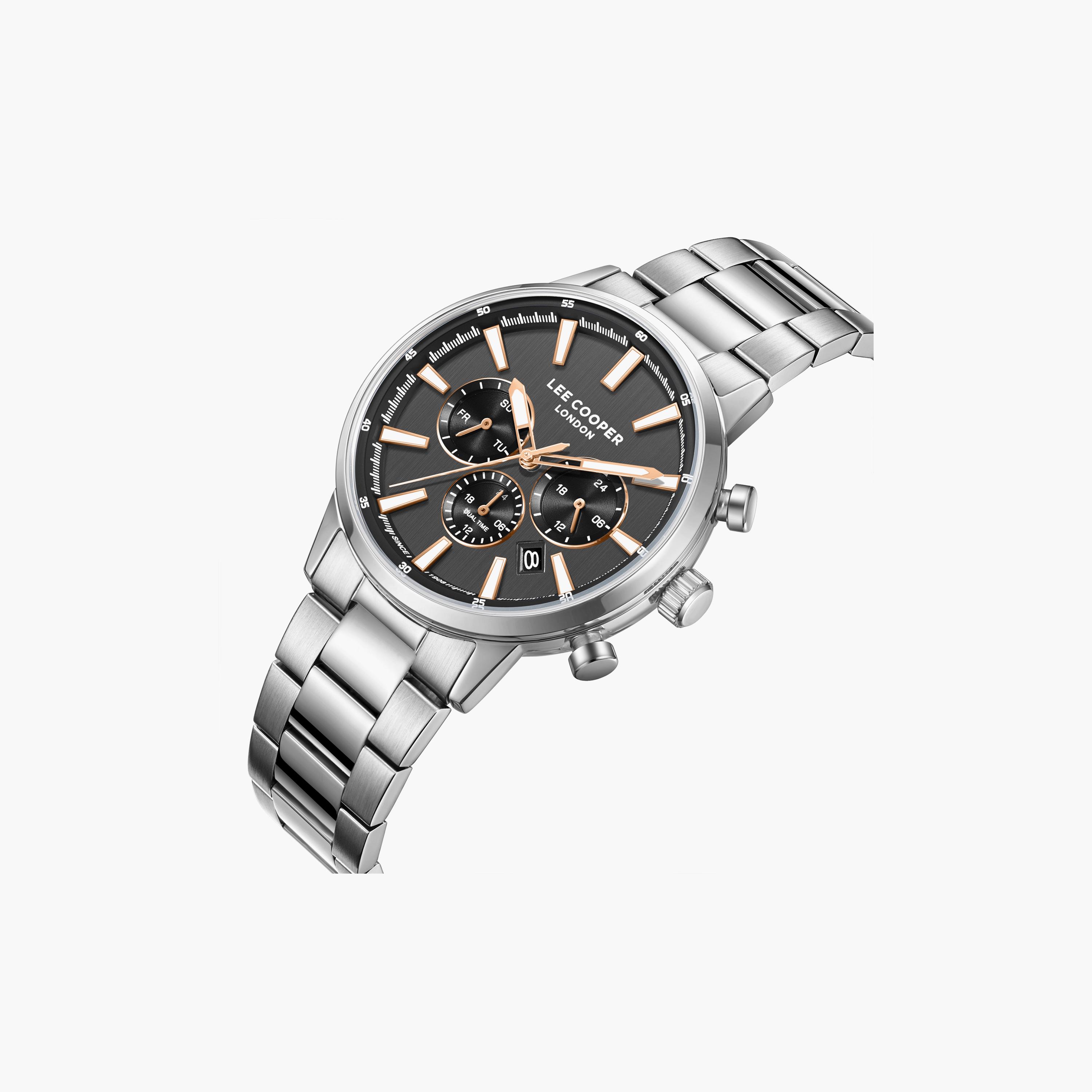 Lee Cooper Men's 21 MM Analog Grey Dial Metal Strap | LC08382-350-men-watchesandjewellery-watches-image-3
