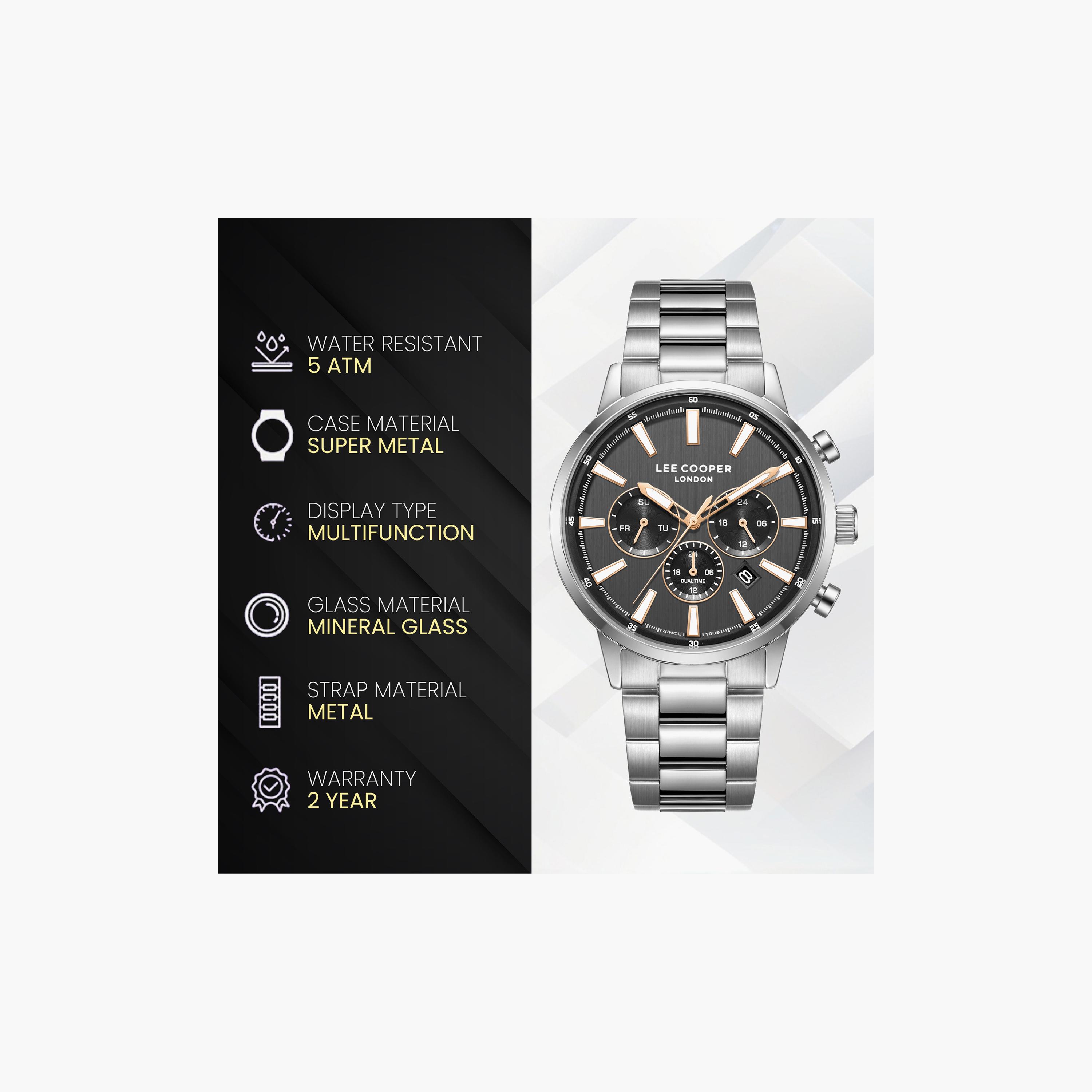 Lee Cooper Men's 21 MM Analog Grey Dial Metal Strap | LC08382-350-men-watchesandjewellery-watches-image-9