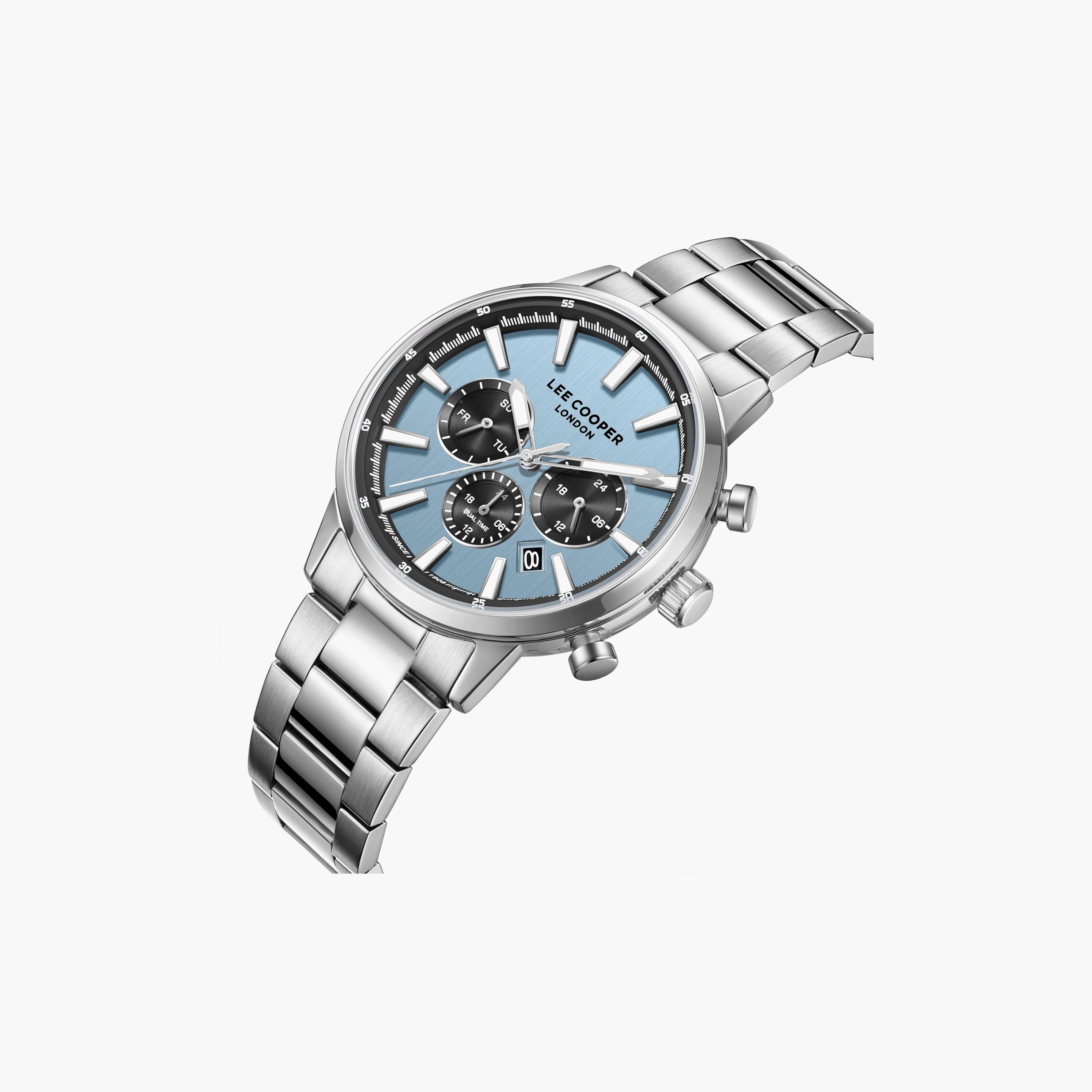 Lee Cooper Men's 21 MM Analog Blue Dial Metal Strap | LC08382-300-men-watchesandjewellery-watches-image-3