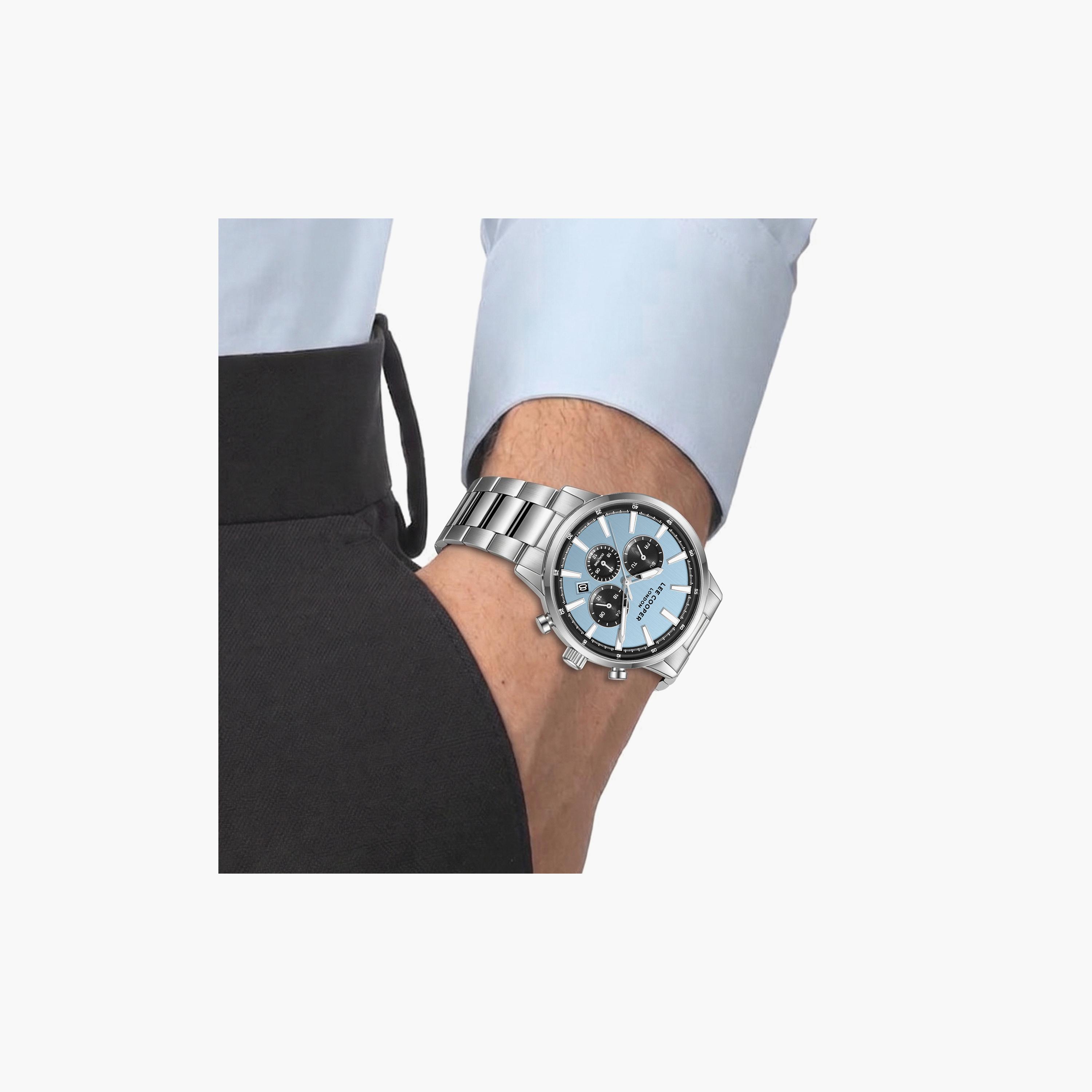 Lee Cooper Men's 21 MM Analog Blue Dial Metal Strap | LC08382-300-men-watchesandjewellery-watches-image-7