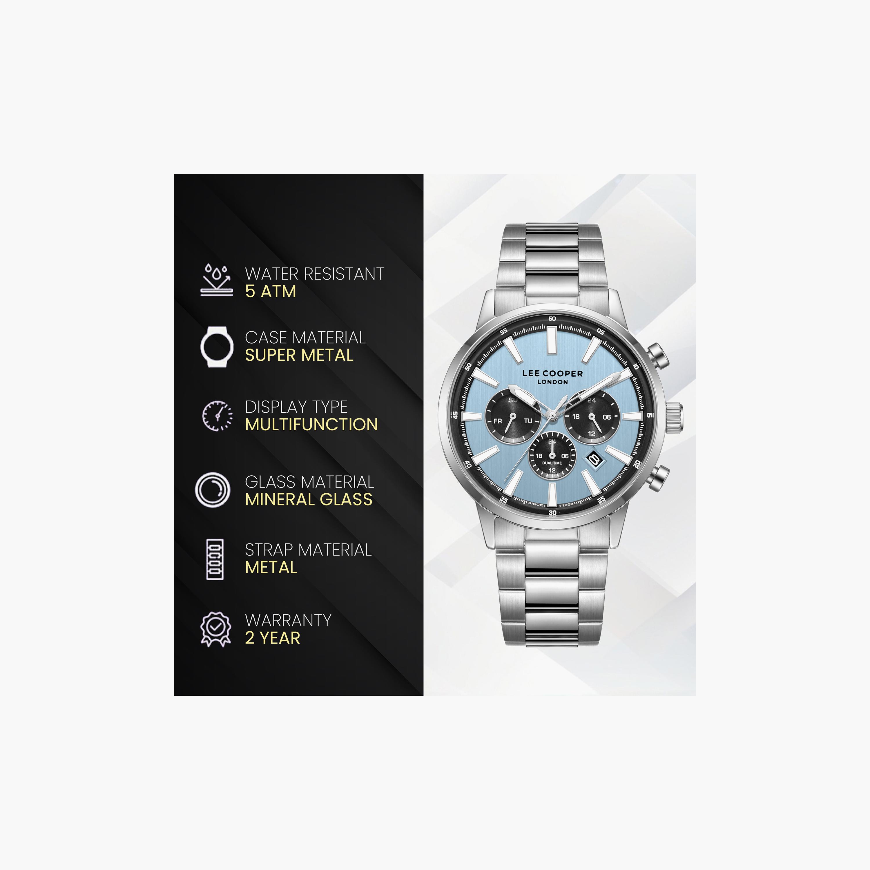 Lee Cooper Men's 21 MM Analog Blue Dial Metal Strap | LC08382-300-men-watchesandjewellery-watches-image-9