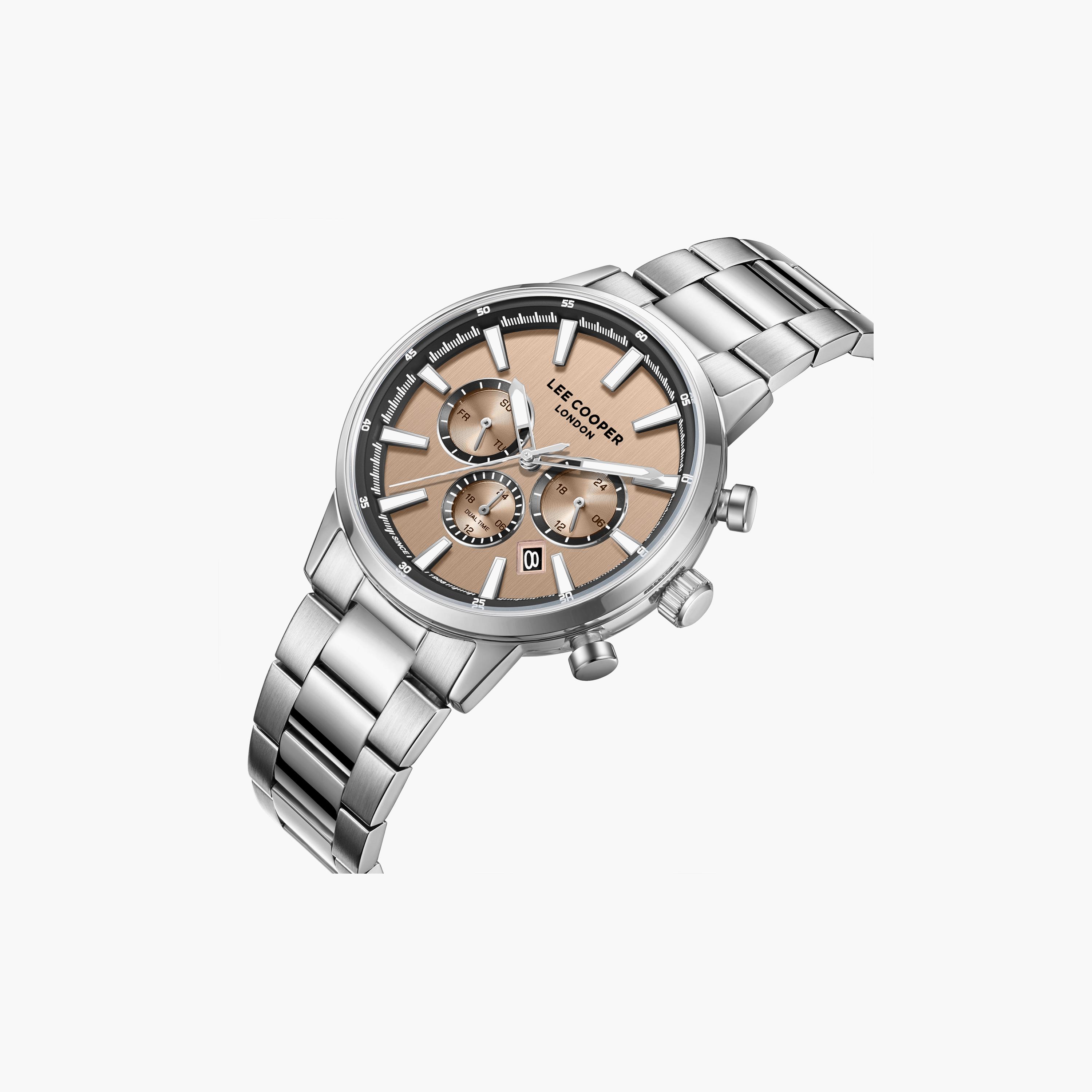 Lee Cooper Men's 21 MM Analog Rose Gold Dial Metal Strap | LC08382-301-men-watchesandjewellery-watches-image-3