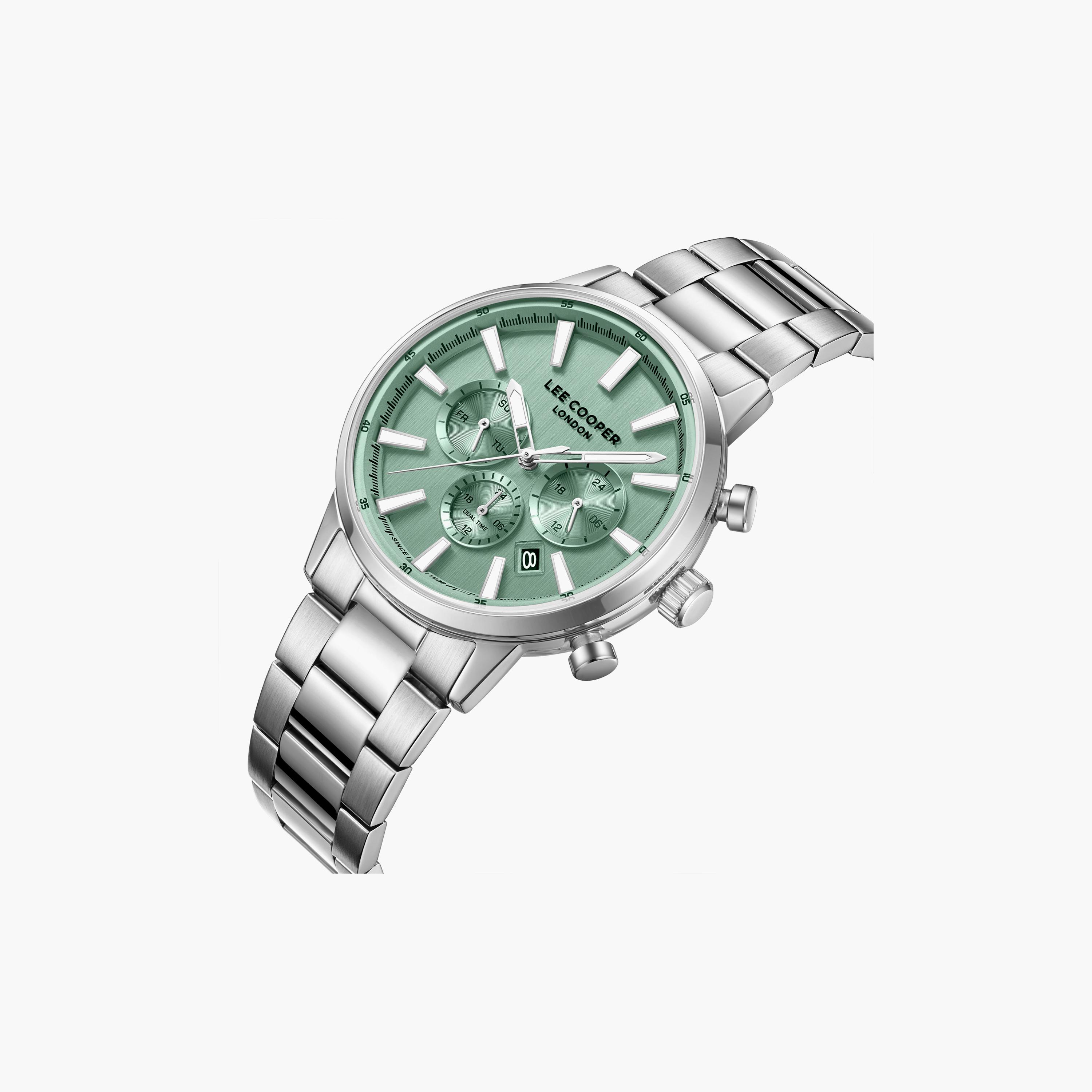 Lee Cooper Men's 21 MM Analog Green Dial Metal Strap | LC08382-370-men-watchesandjewellery-watches-image-3
