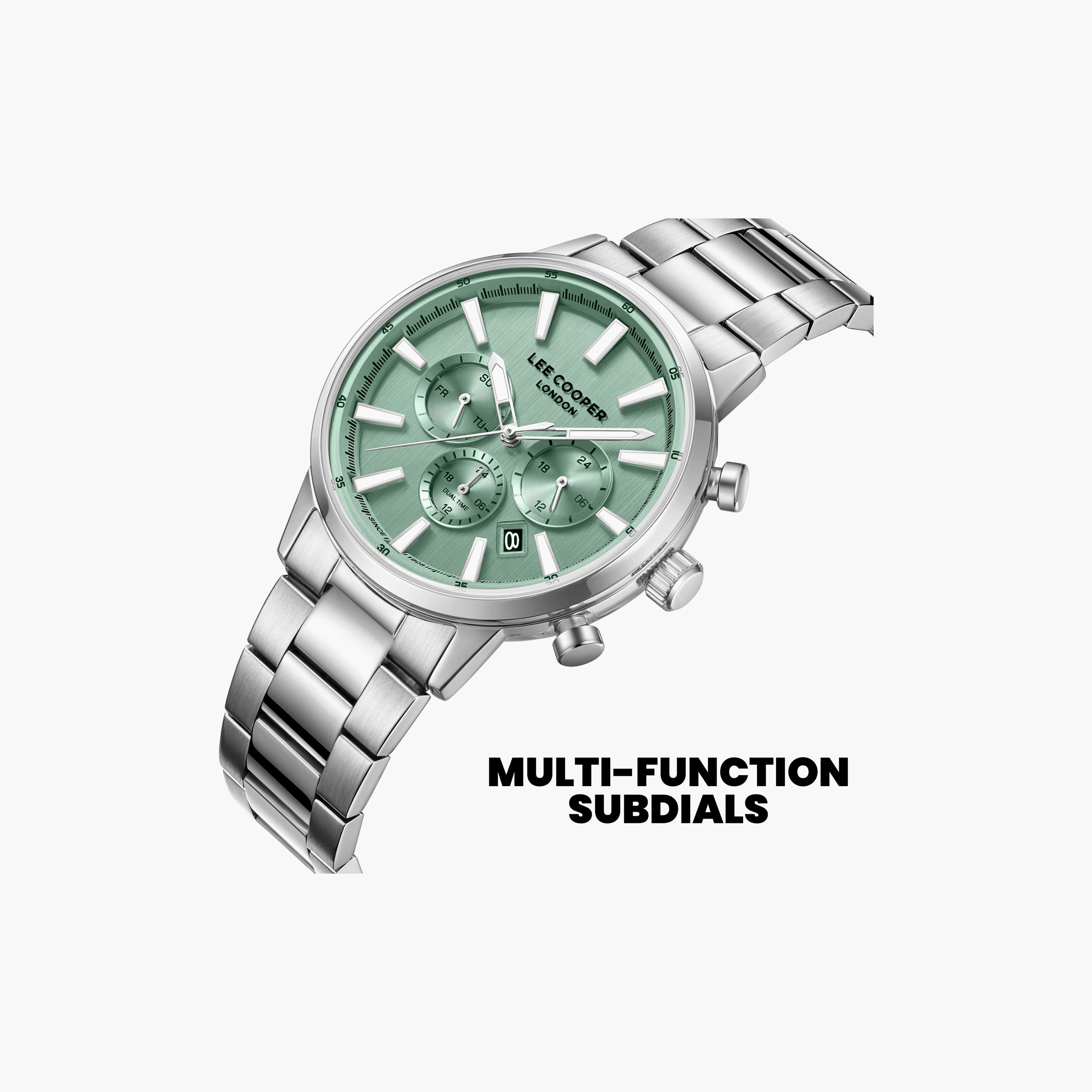 Lee Cooper Men's 21 MM Analog Green Dial Metal Strap | LC08382-370-men-watchesandjewellery-watches-image-6