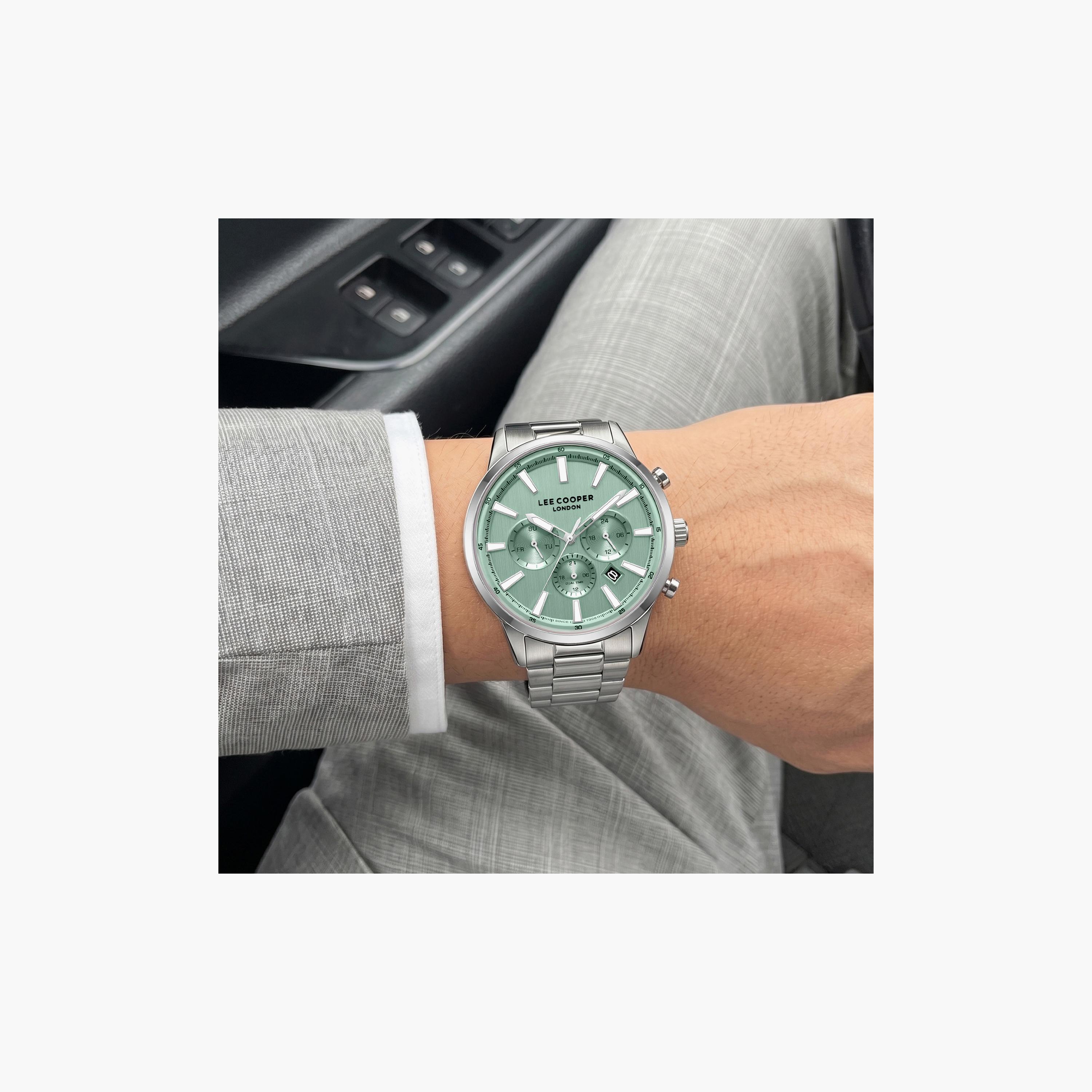 Lee Cooper Men's 21 MM Analog Green Dial Metal Strap | LC08382-370-men-watchesandjewellery-watches-image-7