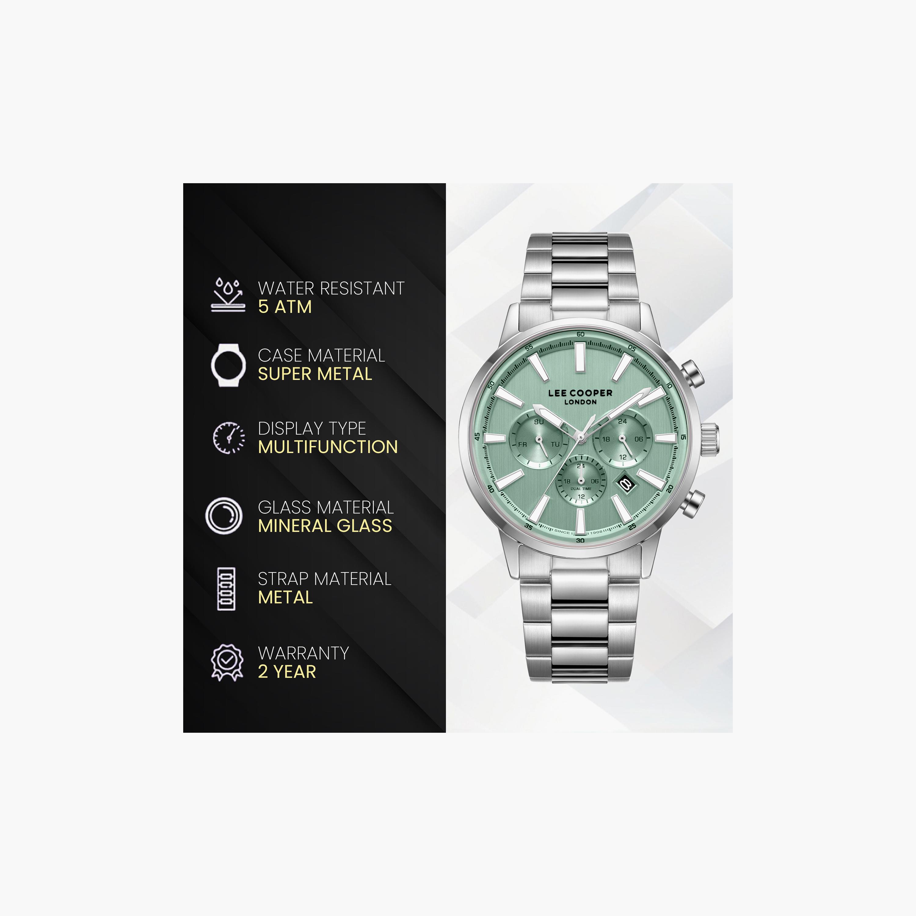 Lee Cooper Men's 21 MM Analog Green Dial Metal Strap | LC08382-370-men-watchesandjewellery-watches-image-9