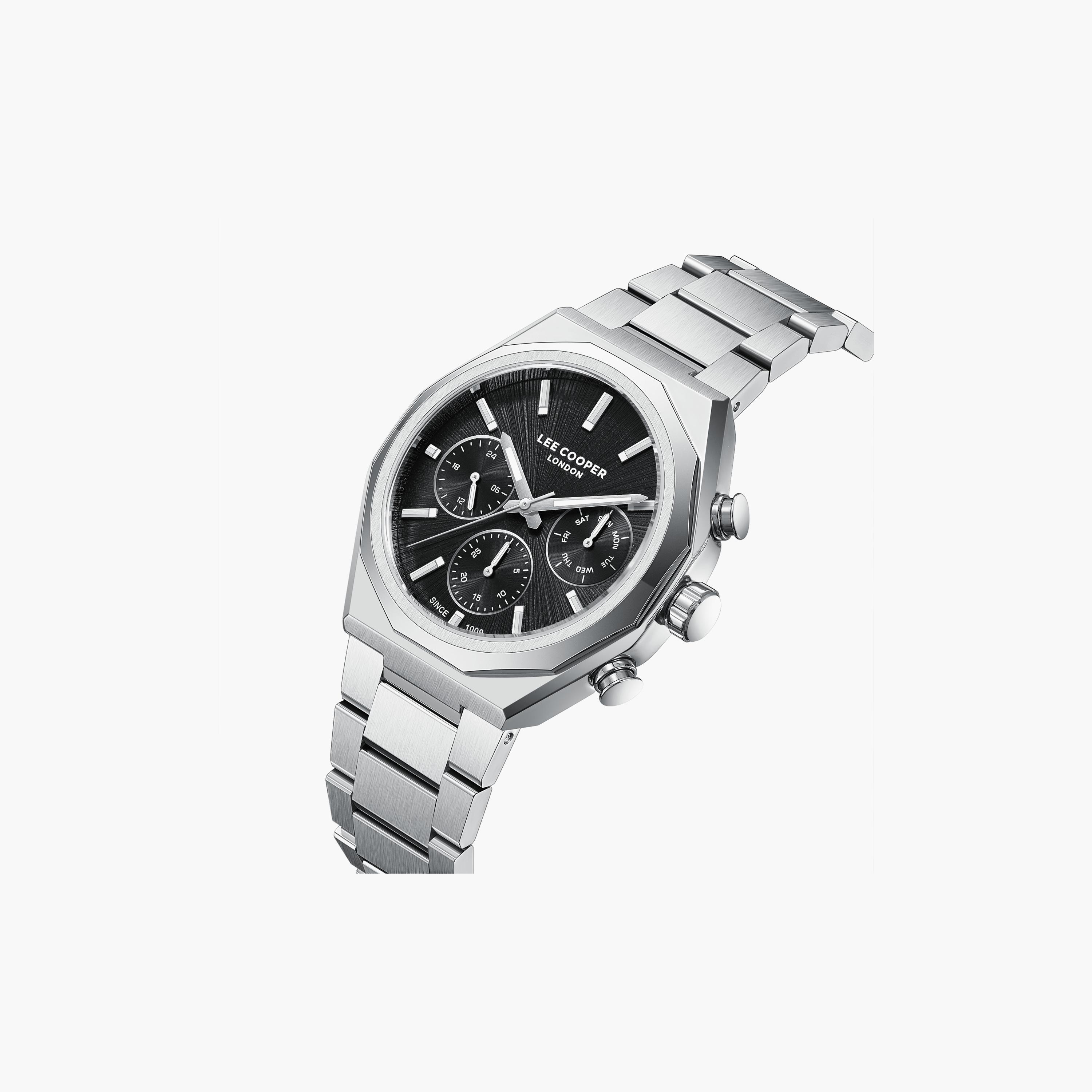 Lee Cooper Men's 39 MM Analog Grey Dial Metal Strap | LC08402-350-men-watchesandjewellery-watches-image-3