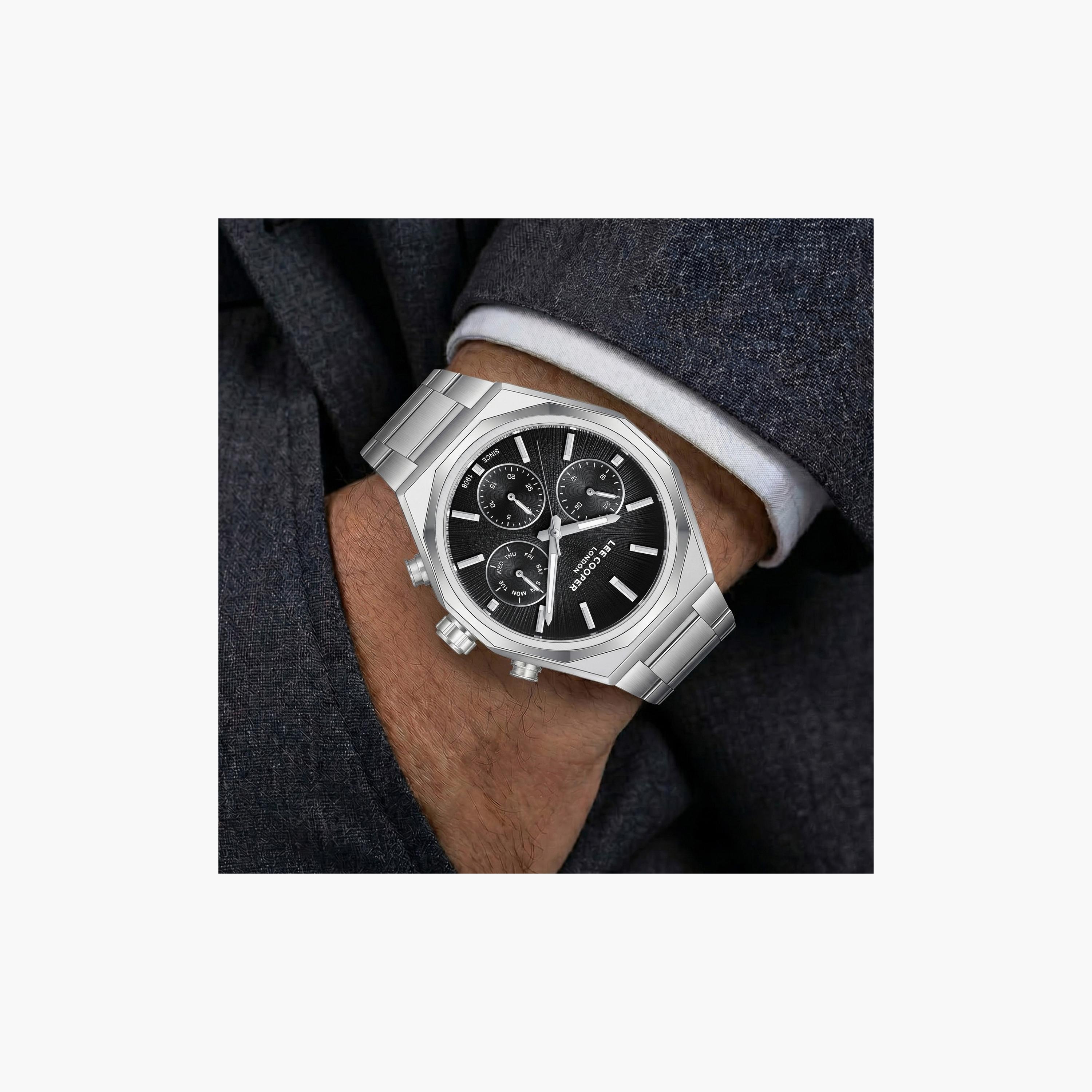 Lee Cooper Men's 39 MM Analog Grey Dial Metal Strap | LC08402-350-men-watchesandjewellery-watches-image-7
