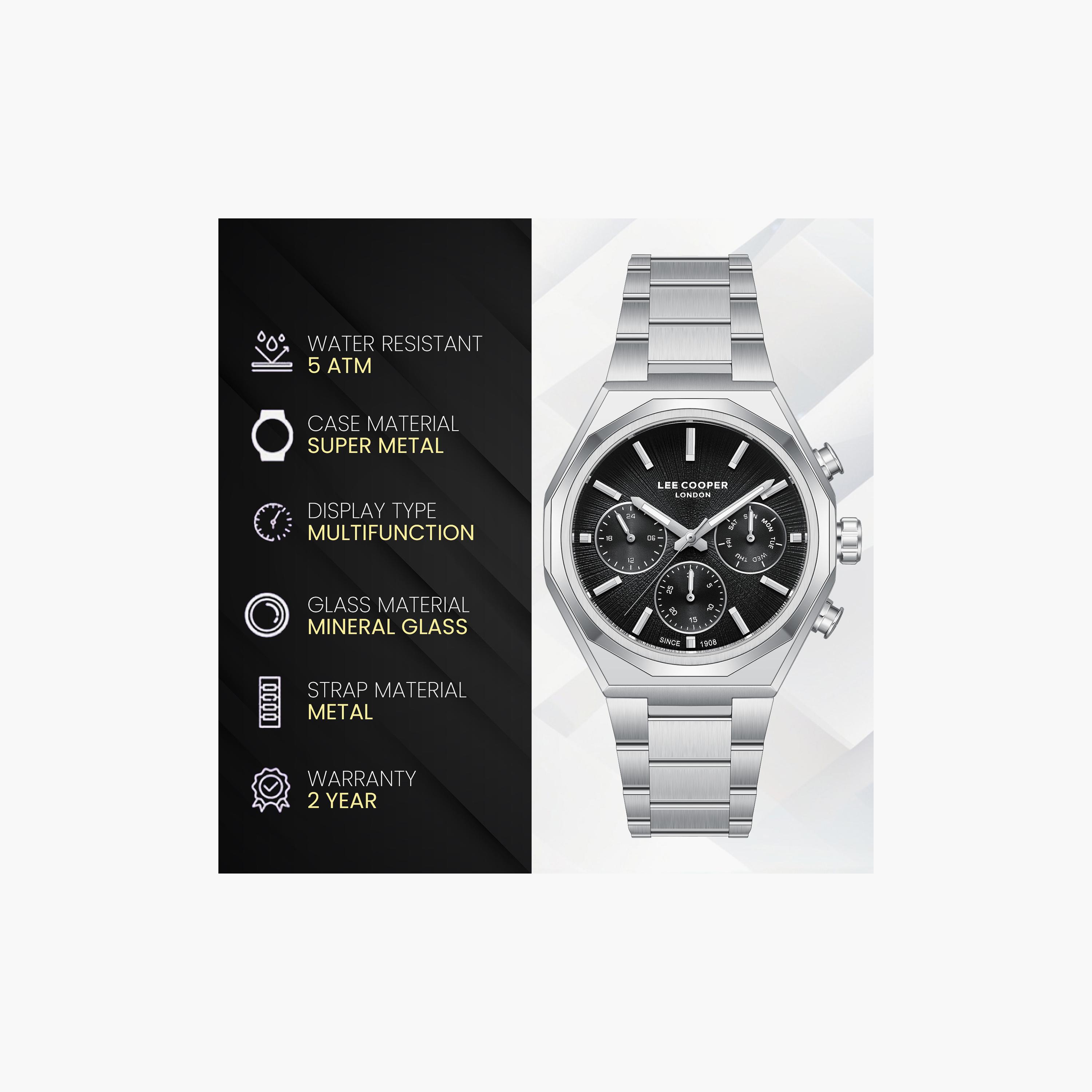 Lee Cooper Men's 39 MM Analog Grey Dial Metal Strap | LC08402-350-men-watchesandjewellery-watches-image-9