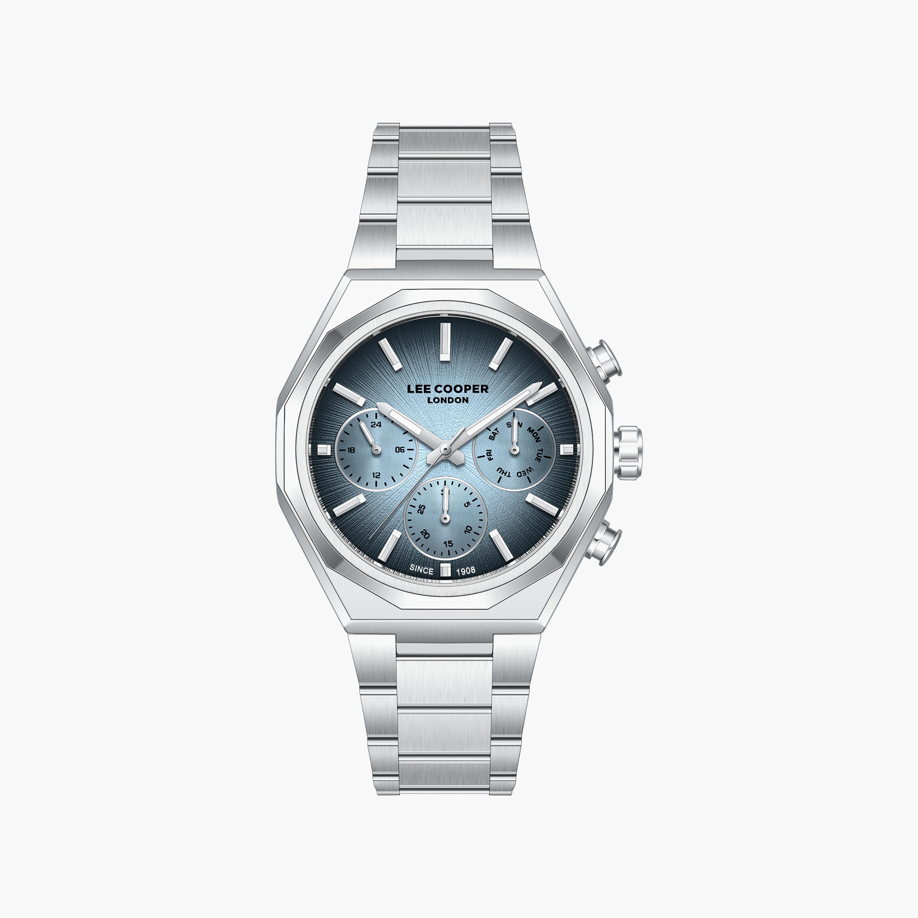Lee Cooper Men's 40 MM Analog Blue Dial Metal Strap | LC08402-300-men-watchesandjewellery-watches-image-1
