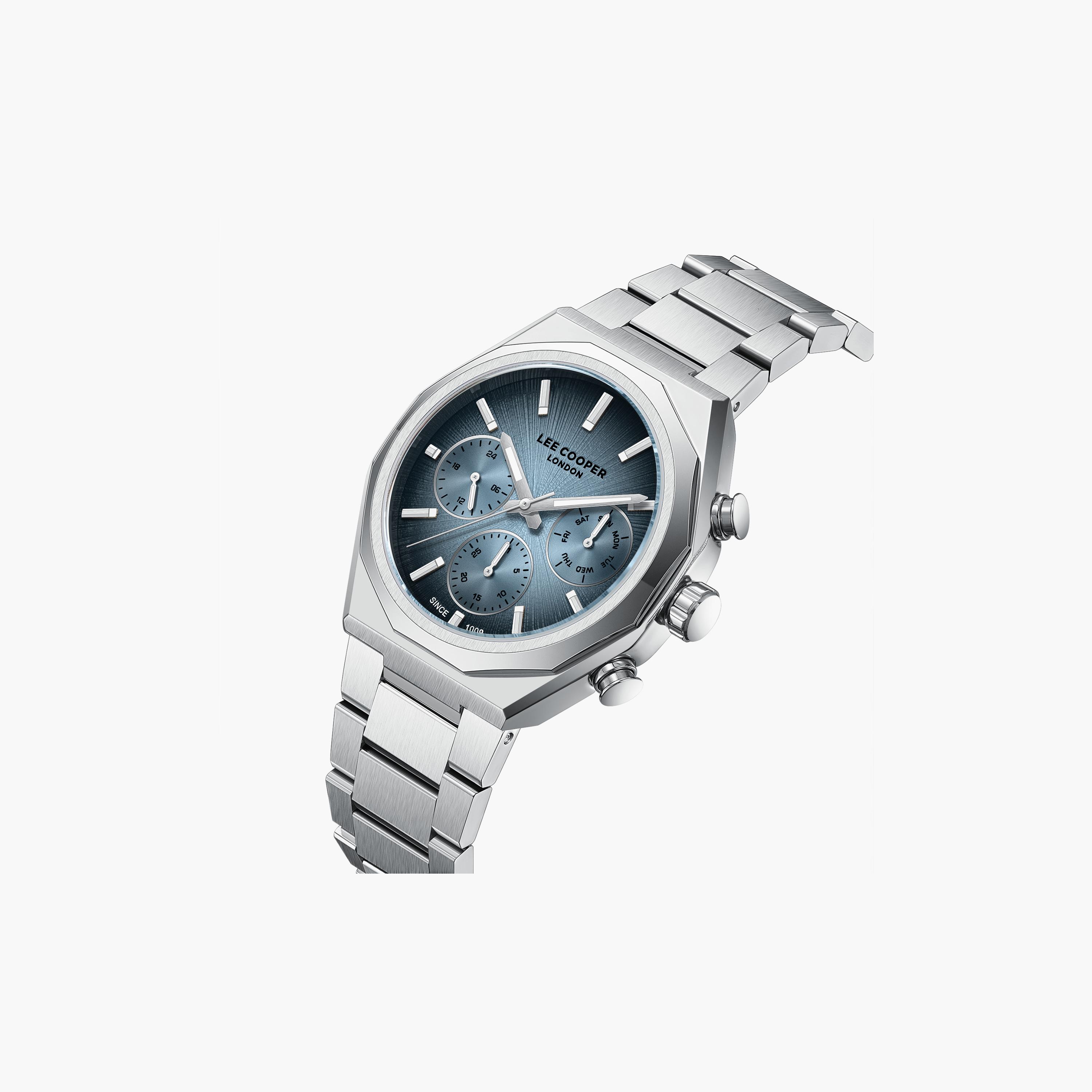 Lee Cooper Men's 40 MM Analog Blue Dial Metal Strap | LC08402-300-men-watchesandjewellery-watches-image-3