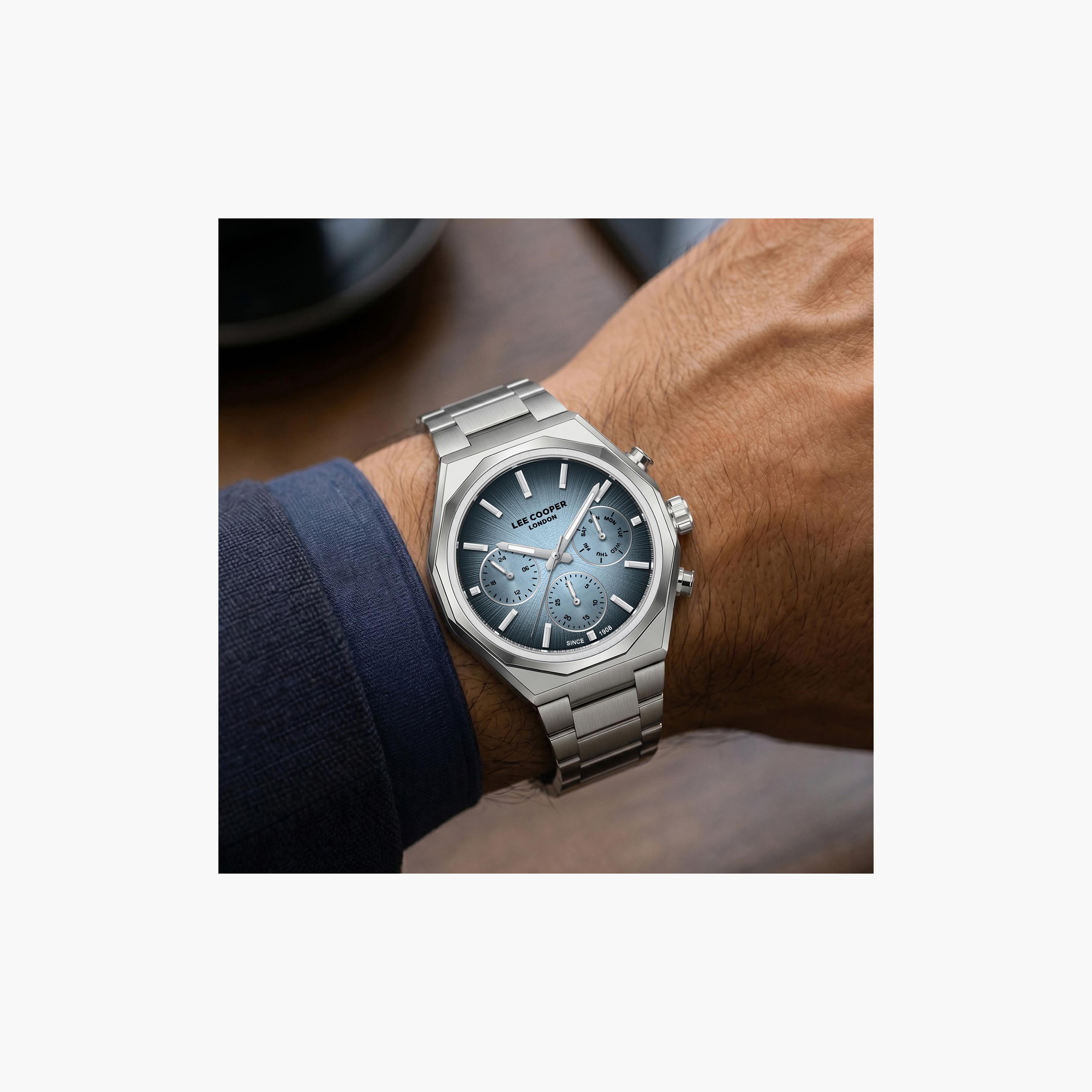 Lee Cooper Men's 40 MM Analog Blue Dial Metal Strap | LC08402-300-men-watchesandjewellery-watches-image-7