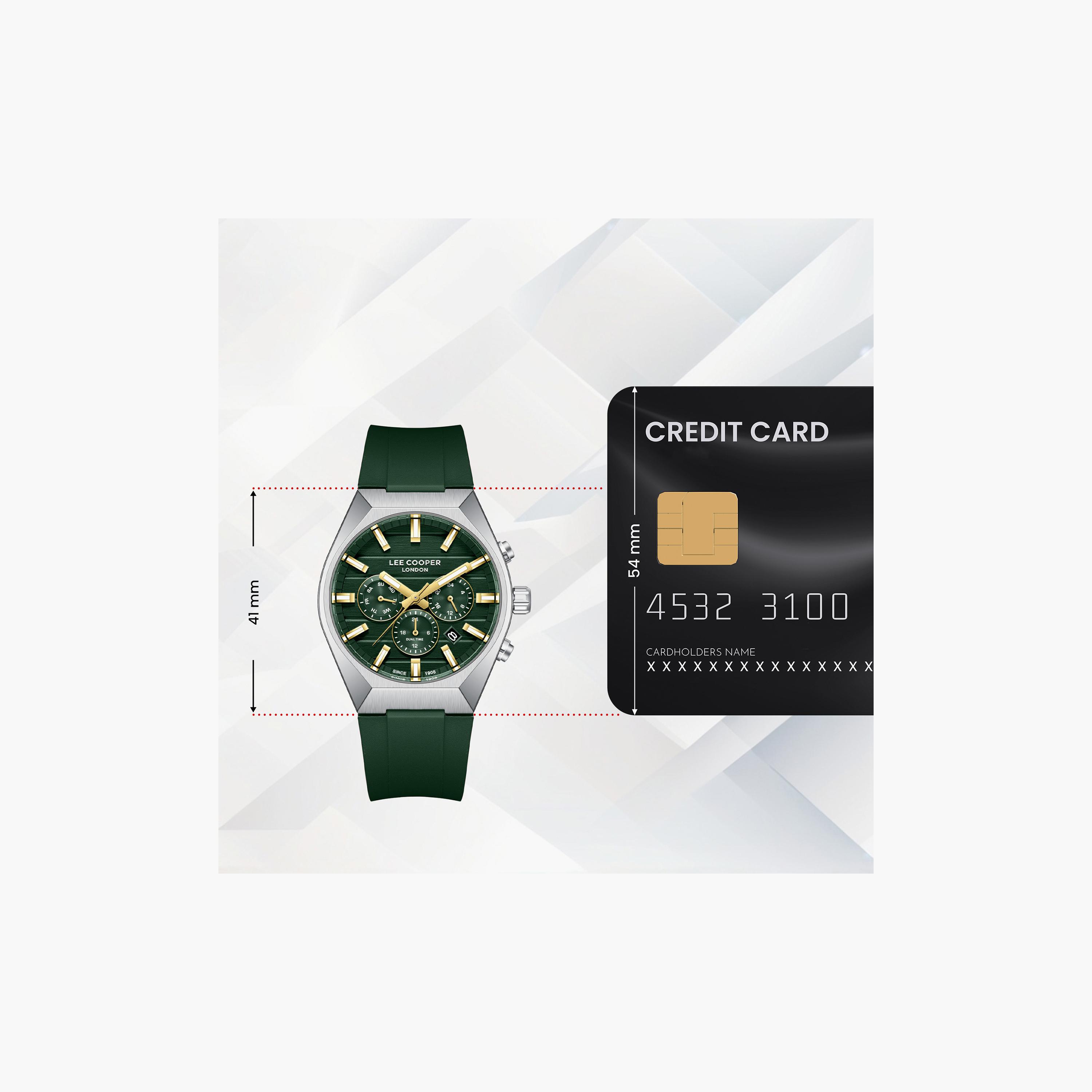 Lee Cooper Men's 41 MM Analog Green Dial Silicone Strap | LC08388-375-men-watchesandjewellery-watches-image-10